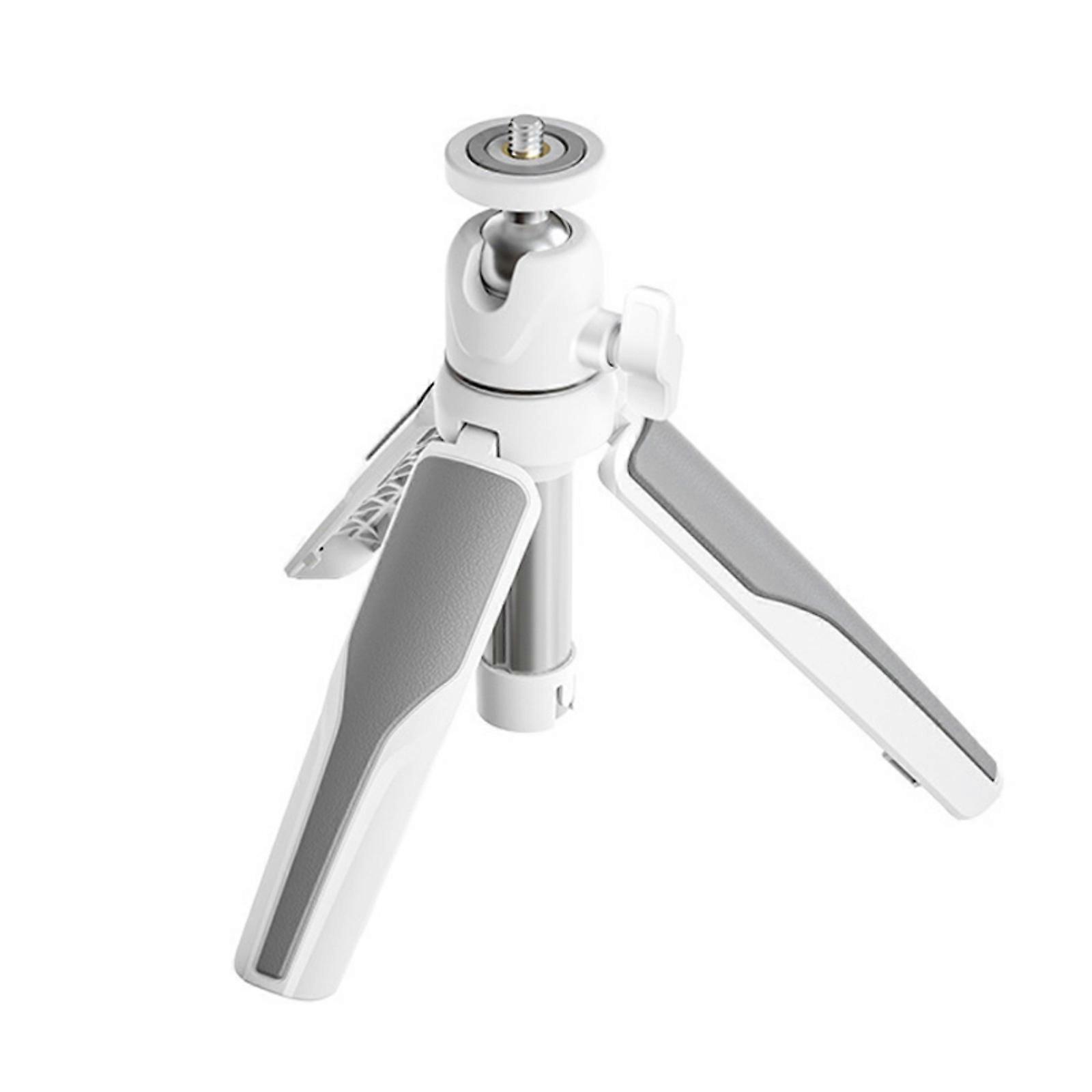 Portable Mini Tripod Selfie Stick With 360 Rotation Lightweight Aluminum Alloy ABS Suitable For Smartphone Camera Travel  White