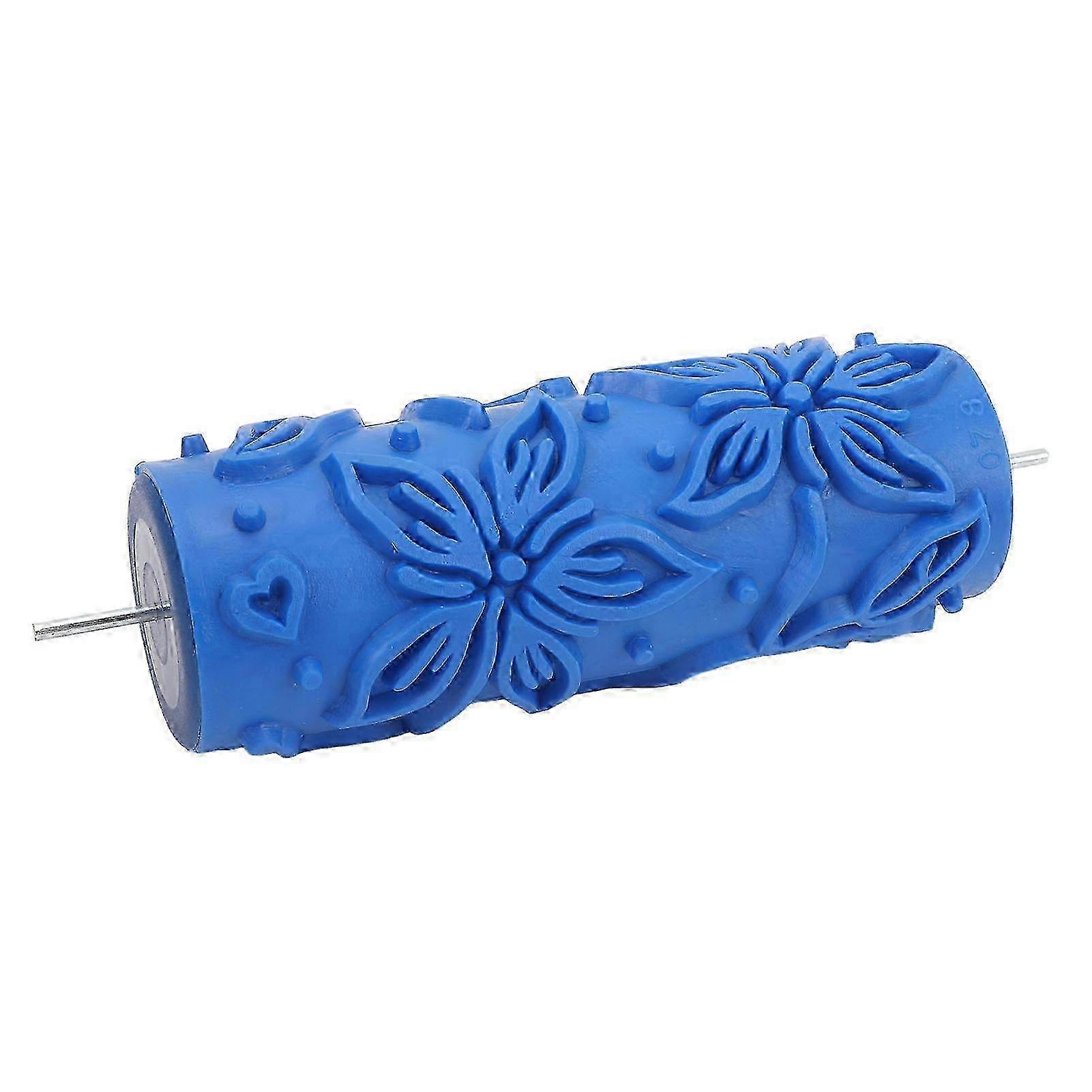 Patterned Paint Roller - 5inch Reusable Texture Rubber Roller for Decorative Art
