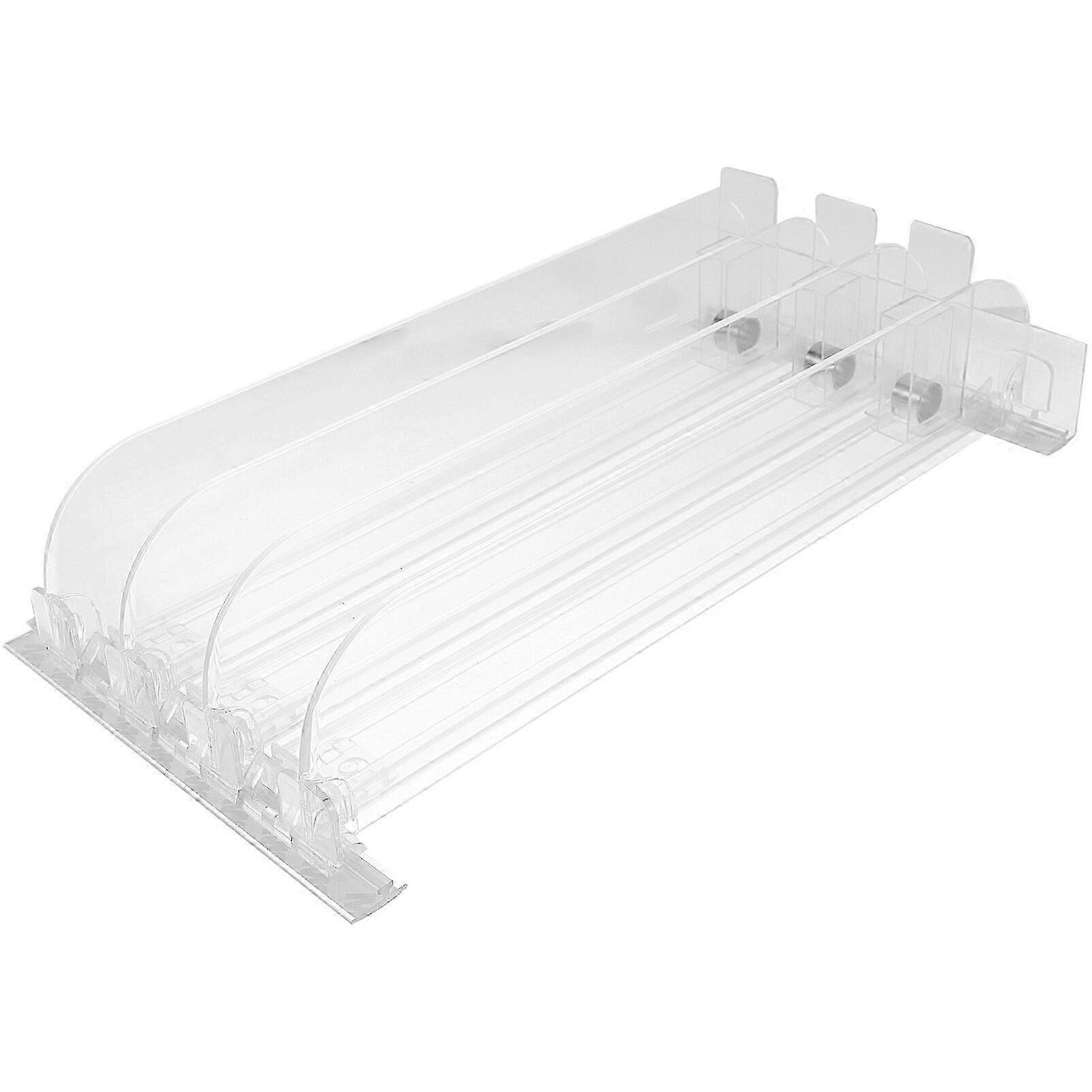 3pcs Plastic Pusher Tray Rack Automatic Vending Machine Sliding Organizer Fast Glide Pusher35X7X2.5CMTransparent SZRH