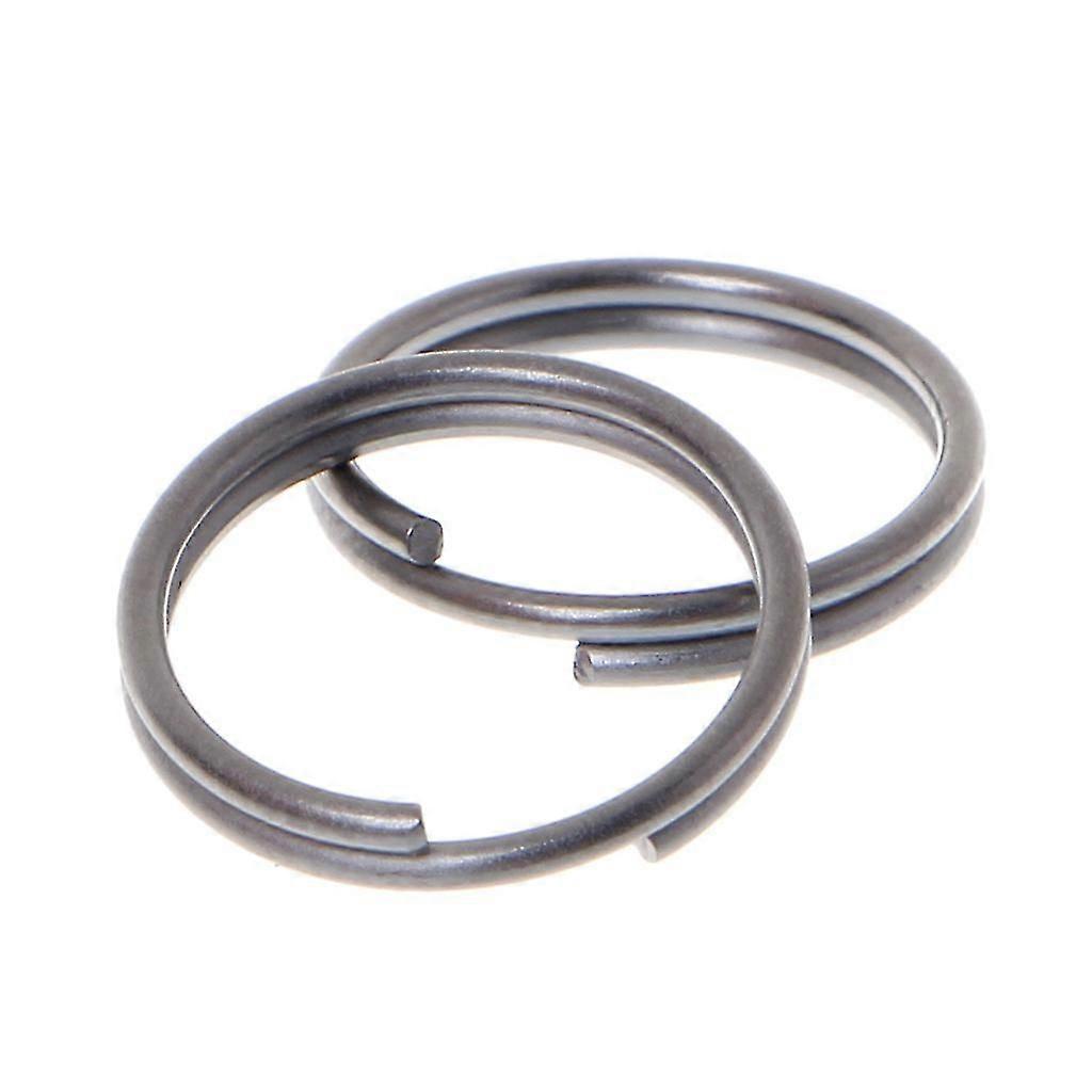 2pcs Metal Round-wire Split Rings Loop Keyring 14mm Keychain Keys Holder Diy