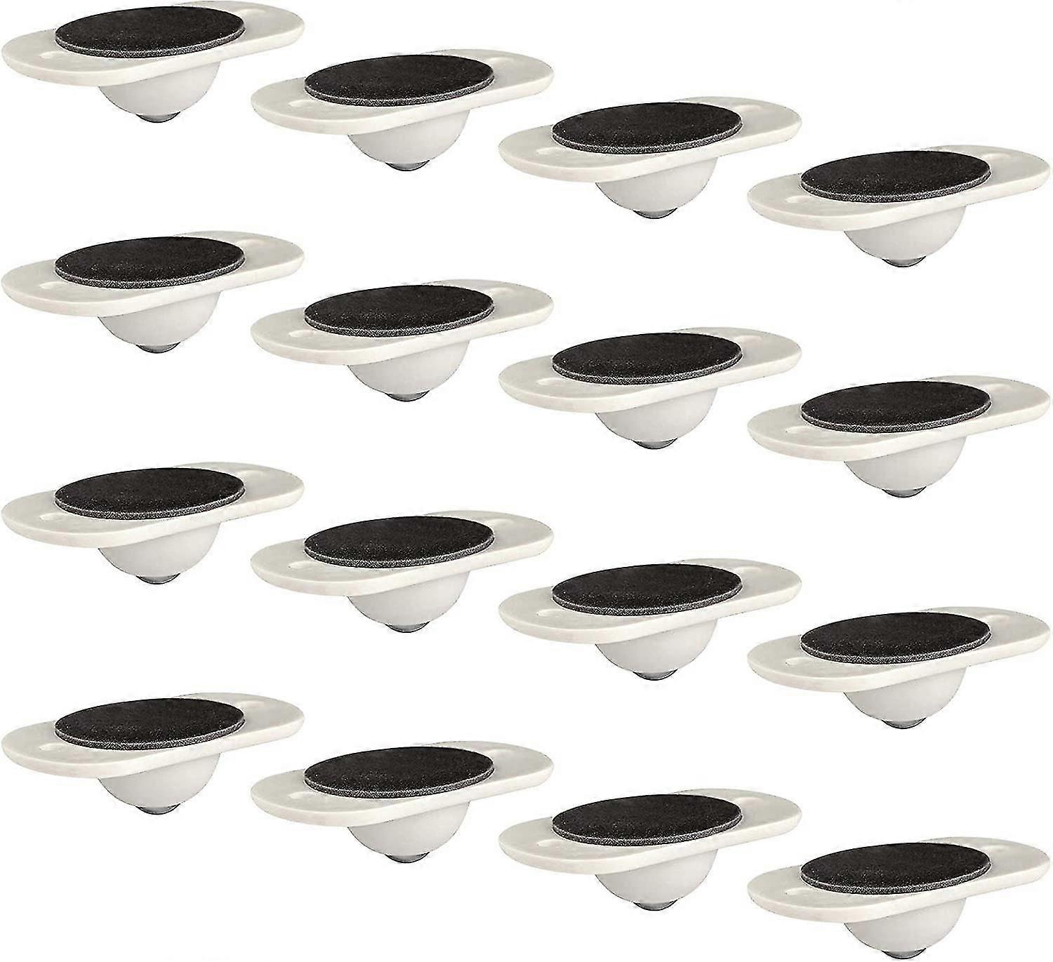 16pcs Self-adhesive Swivel Casters, Universal 360 Rotation Transfer Ball Casters, Plastic