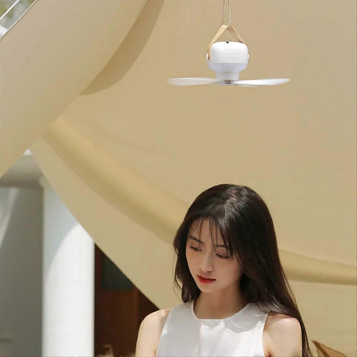 Portable Ceiling Fans with LED Lighting 7200mAh