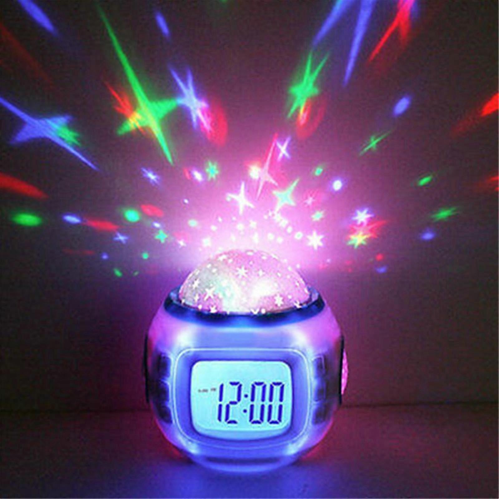Music Starry Sky Projection Calendar Thermometer Digital Alarm Clock by Anyibao 2025