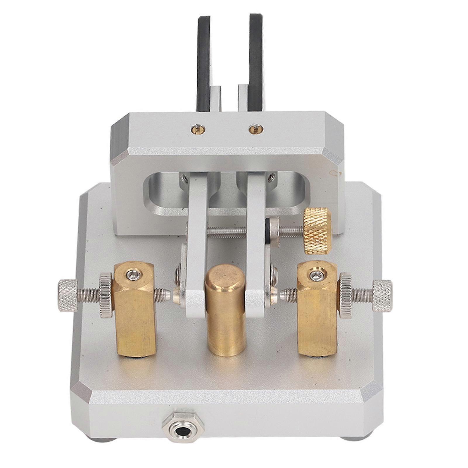 Morse Code Key Double Paddle Automatic CW Shortwave Telegram Tapper for Training Silver