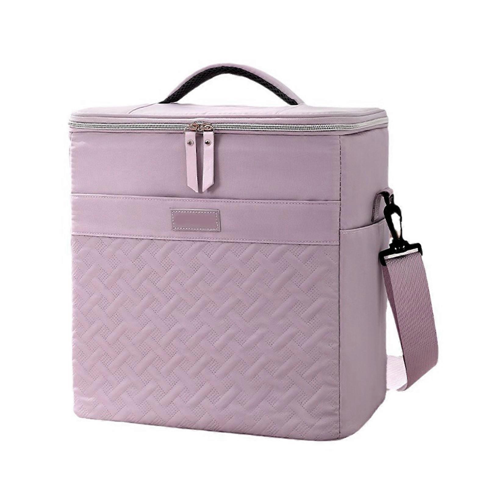 Tall Capacity 21L Warm Food Container for Family Excursions Gatherings and Commuting Constructed from Impermeable Polyster  Purple