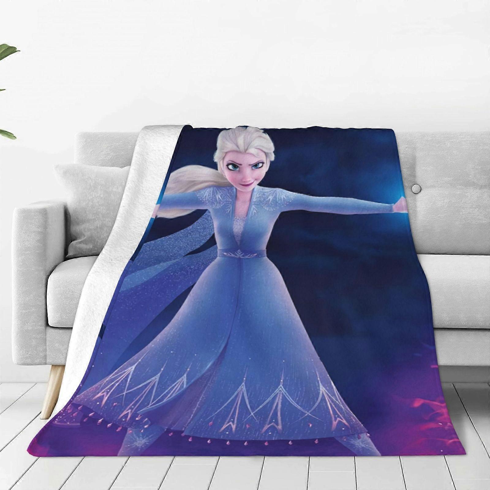 Frozen Blanket for Men & Women, Super Soft Fluffy Fleece, Cozy Warm Throw Compatible with Sofa, Bed, Travel, All-Season Gift 80"x60"