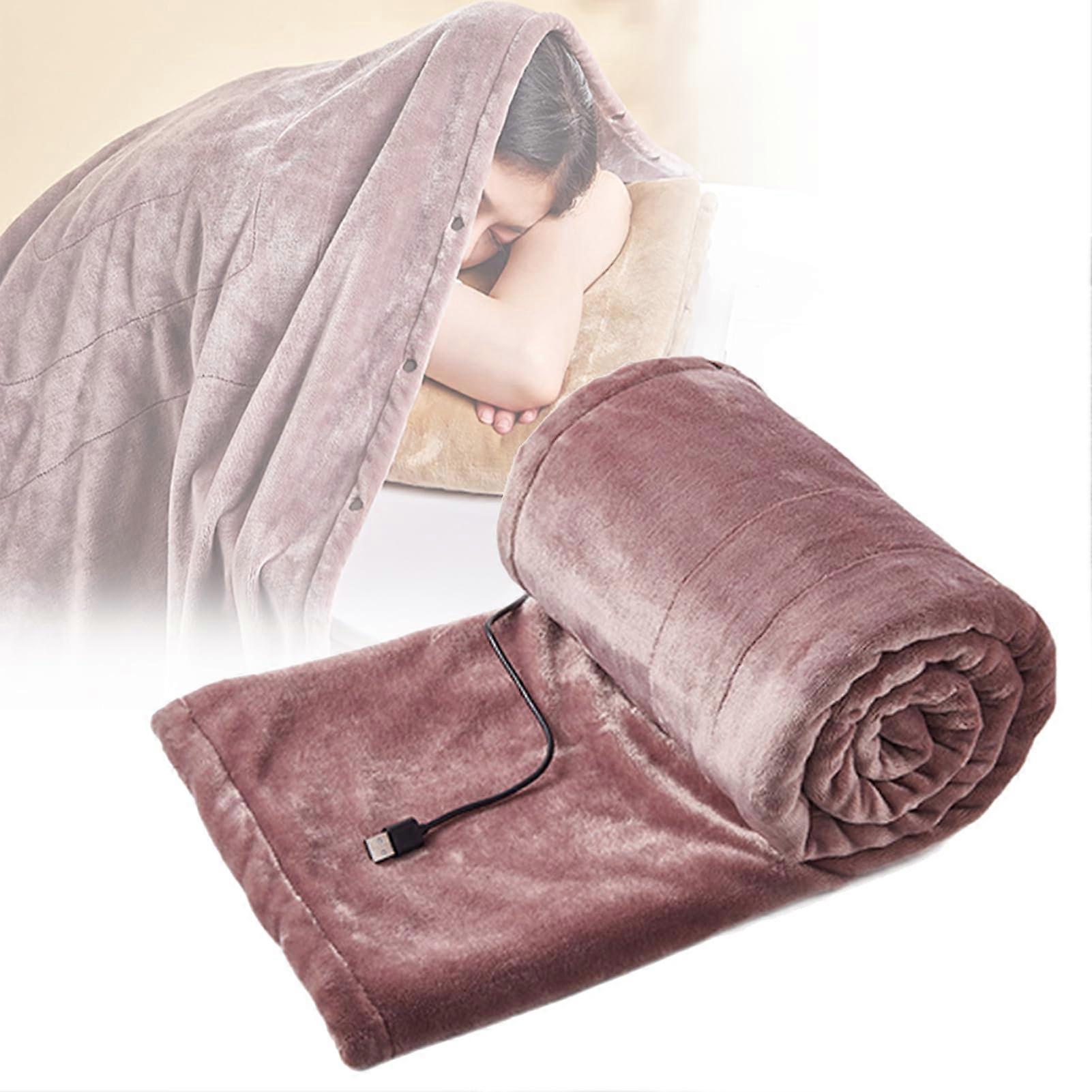 Electric Blanket USB Heated Shawl Blanket with 3 Temperature Settings, Wearable Throw for Home, Office, Travel, Machine Washable