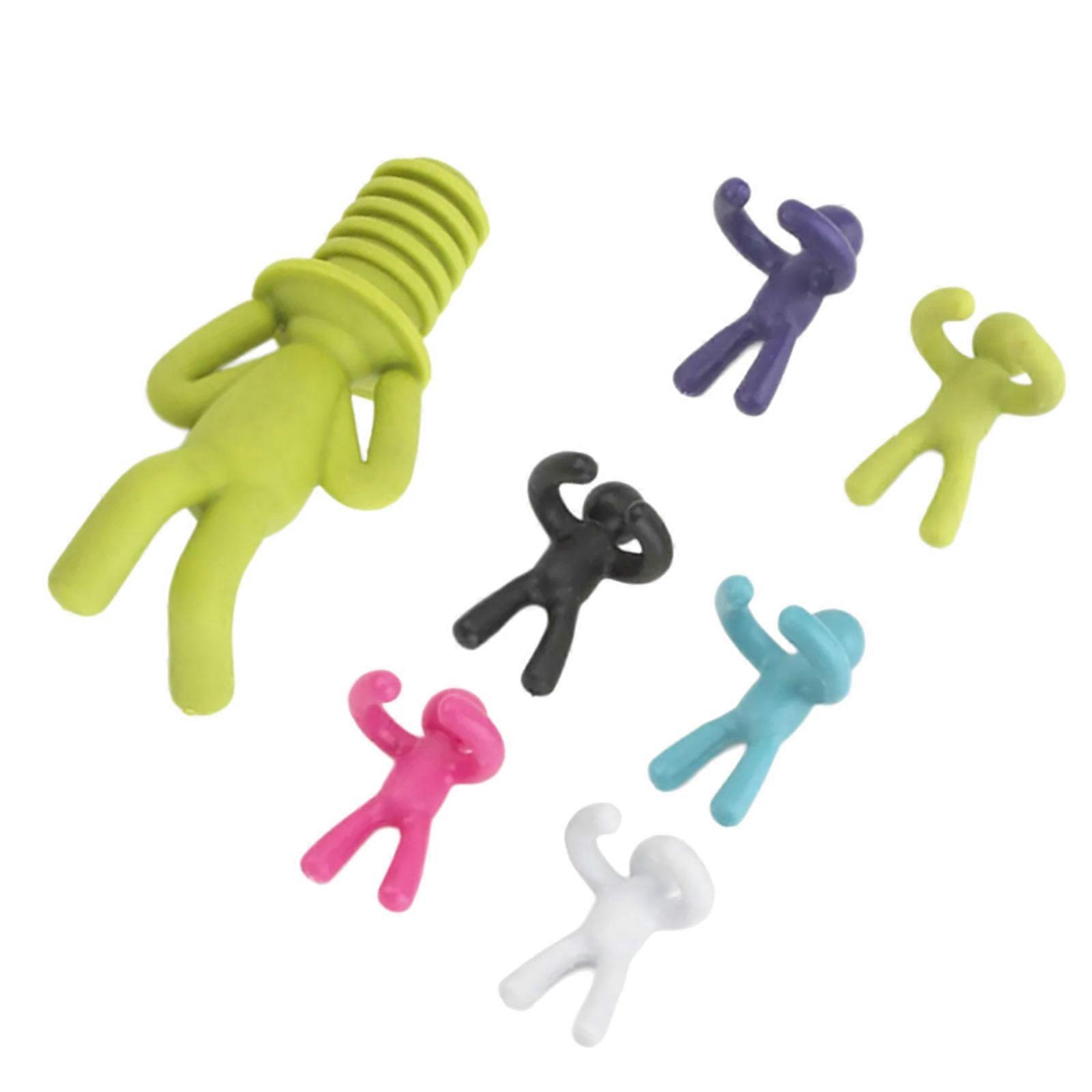 Creative Upside Down Man Design Silicones Bottle Stoppers And Glass Identifier For Wine Lovers And Parties Multicolor