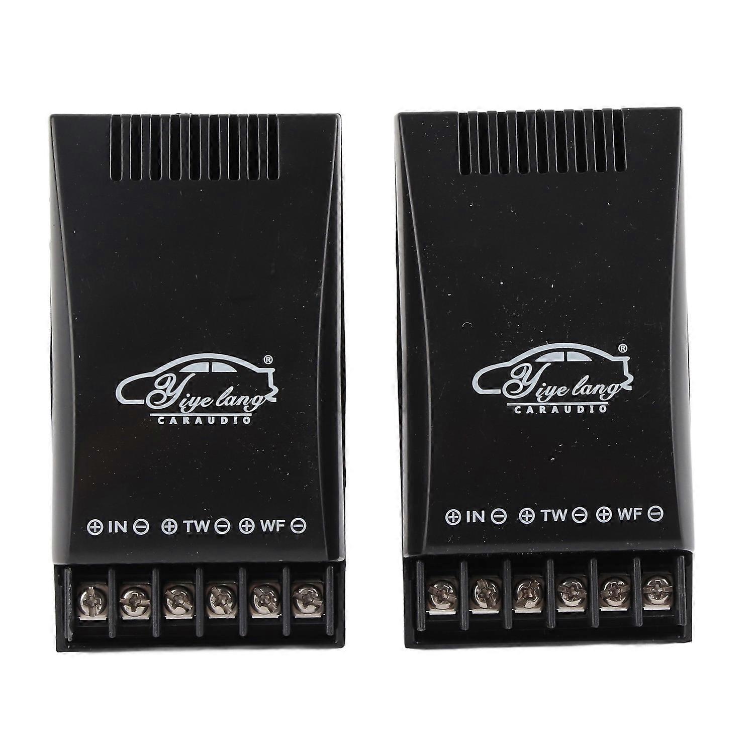 2Pcs Car Audio Crossover 2 Way 100W Output 12V Correct Sound ABS Shell Car Speaker Crossover for Veh