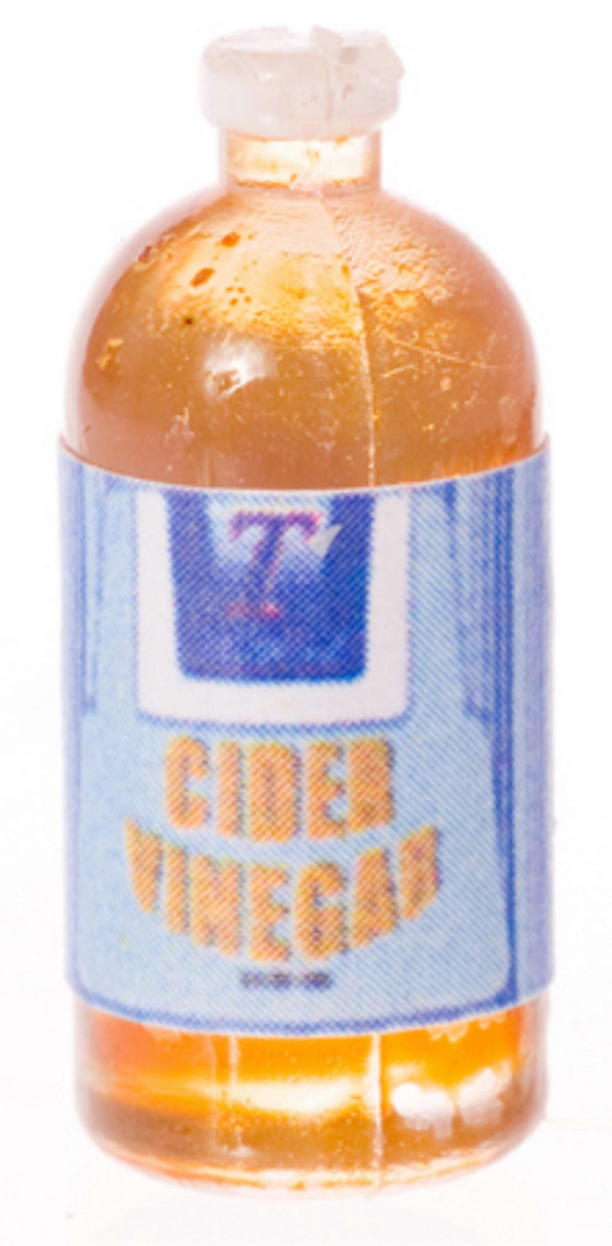 娃娃屋苹果醋瓶大型微型杂货店厨房配件