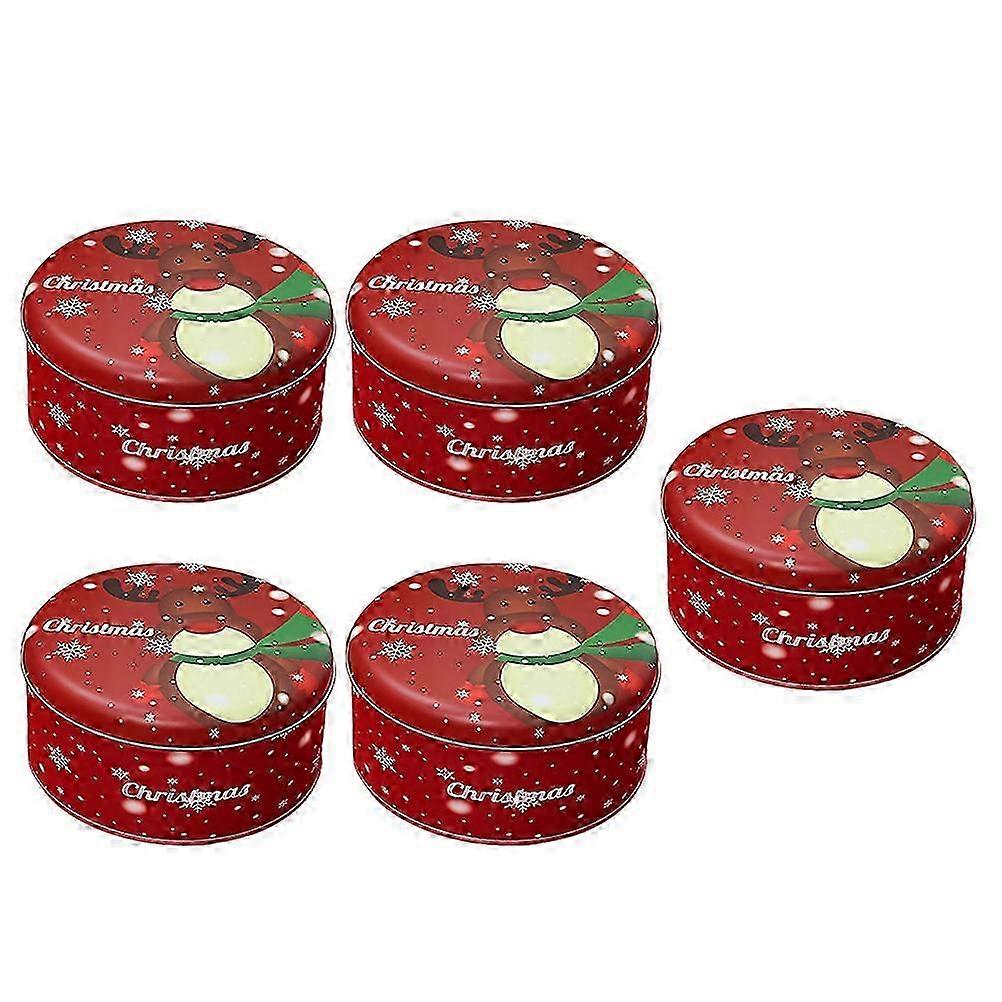 Christmas Tin Box for 25Pcs Candy Storage with Lid