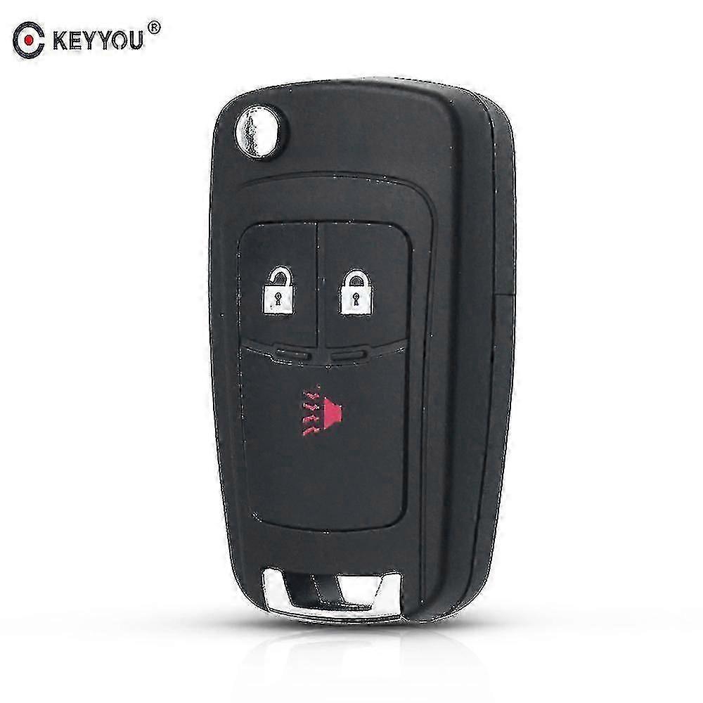 Replacement Folding 3 Buttons Remote Key Case Shell For Chevrolet Cruze Spark Flip Remote Key Fob 3 Button