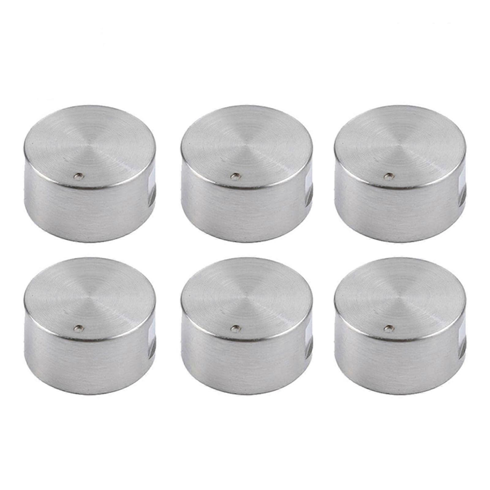 6 PCS Reliable Metal Knob Switch Versatile Metal Ignition Switch Control Knobs Suitable for Kitchen Appliances Cooktops Multicolor