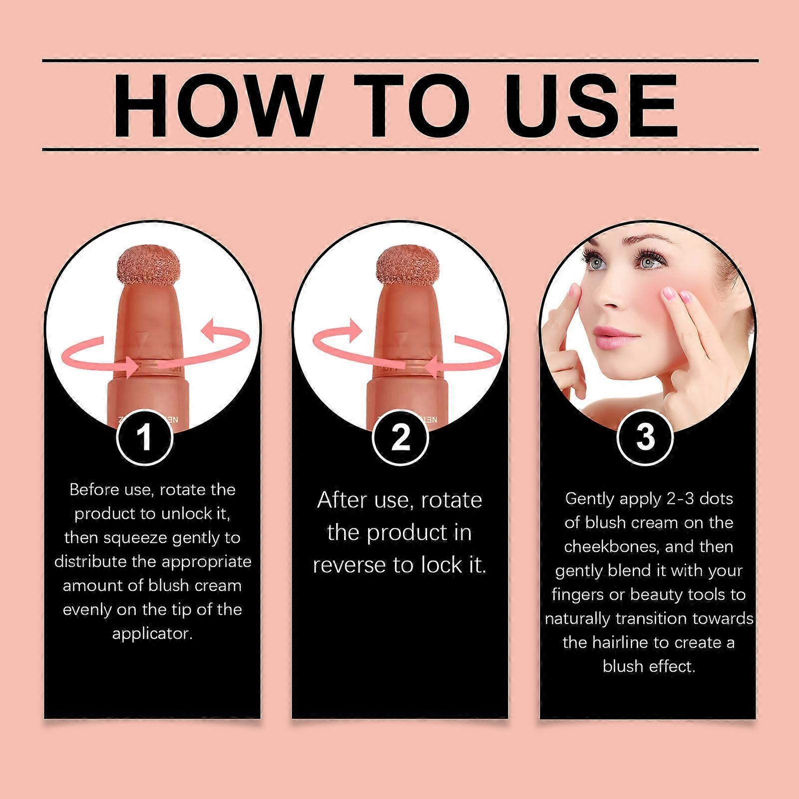 EELHOE Glitter Blush Cream Coral Red Light And Light Natural Matching Gloss Developing Radiance Moisturizing Blush Cream