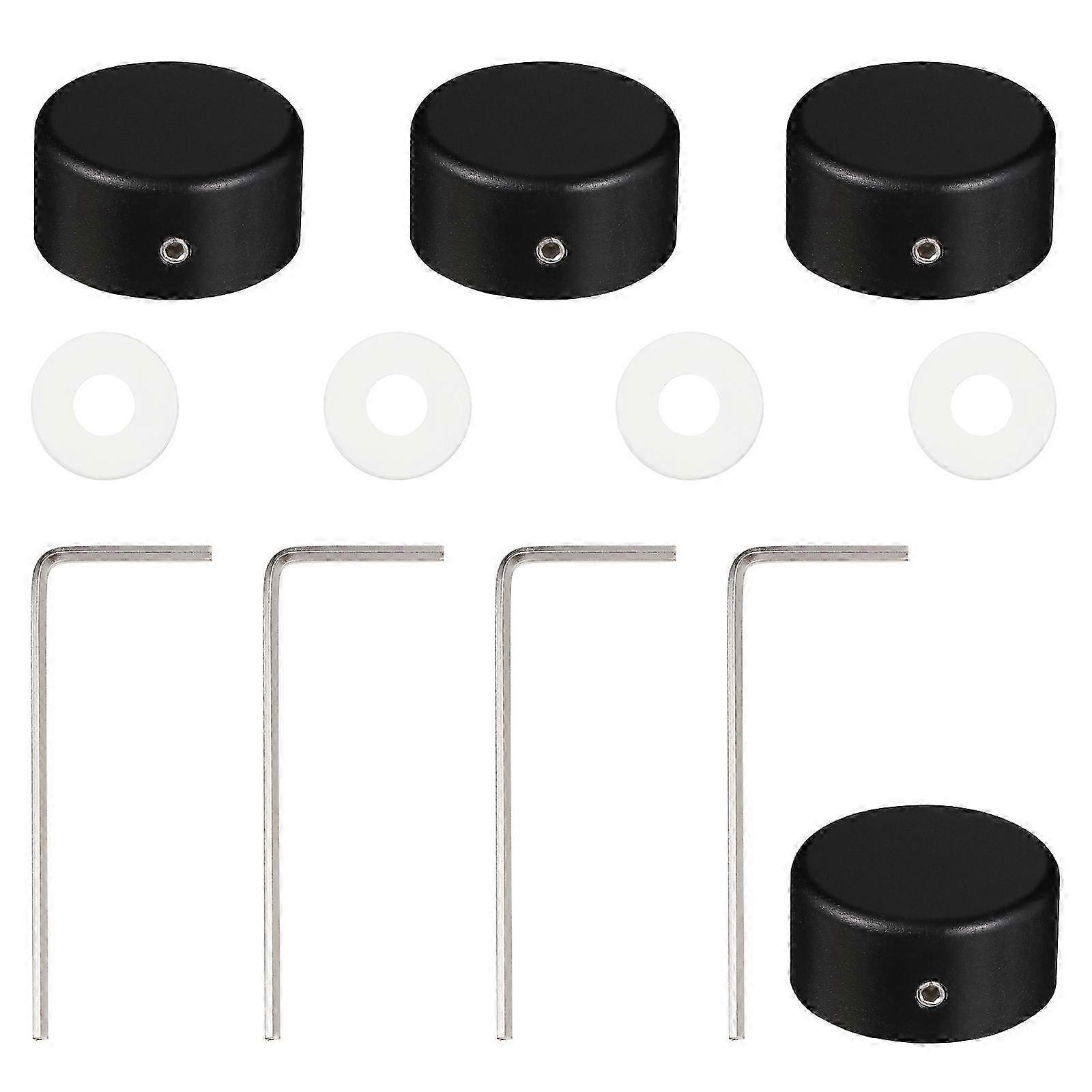 4 Sets Pedal Footswitch Toppers with Screws Pads Effector Protective Button