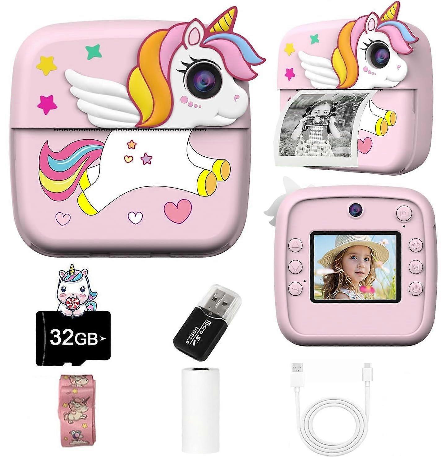 Mini instant print camera A28, 24MP resolution, 2.4-inch screen, HD thermal printing