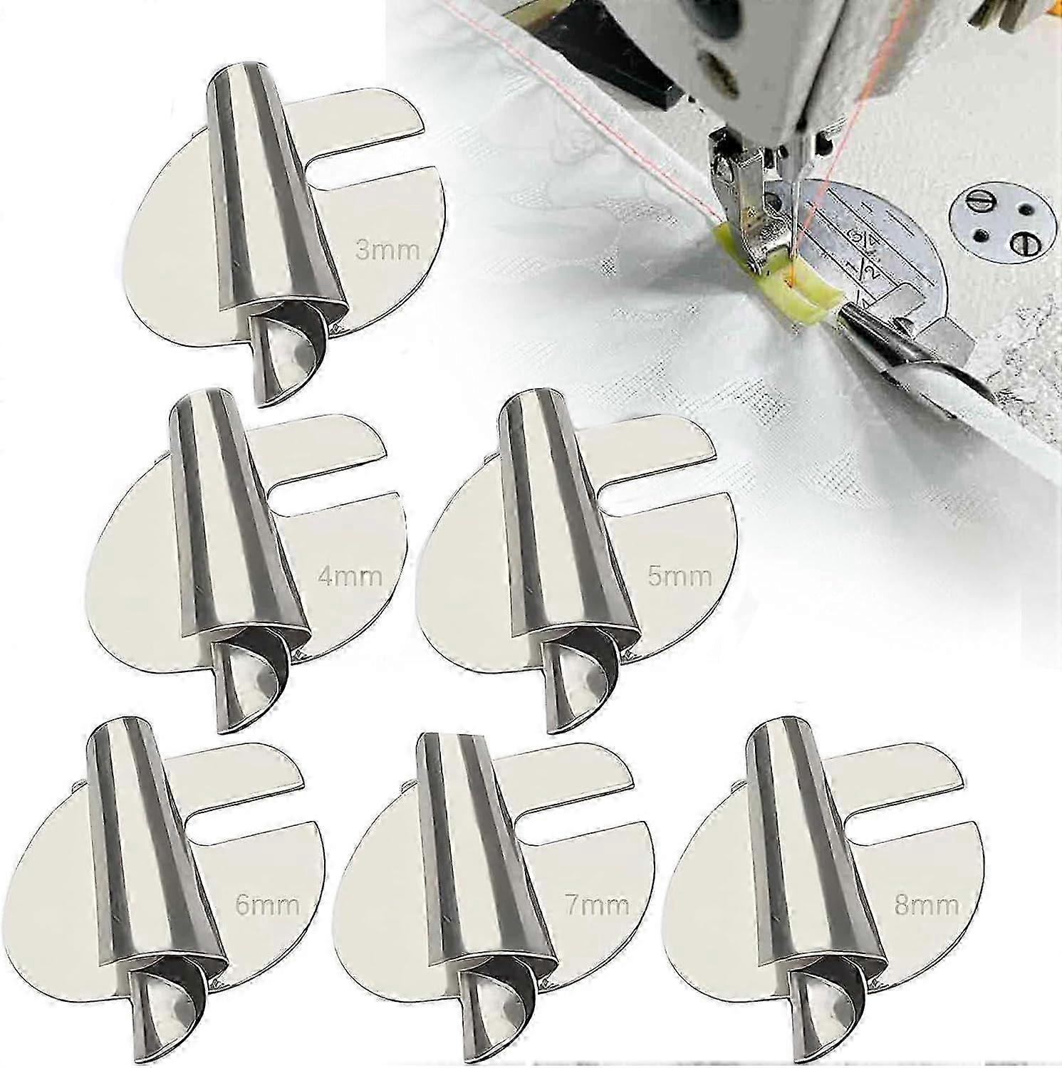 Universal sewing accessory for rolled hems, 3-10mm adjustable width hemmer foot pressure set