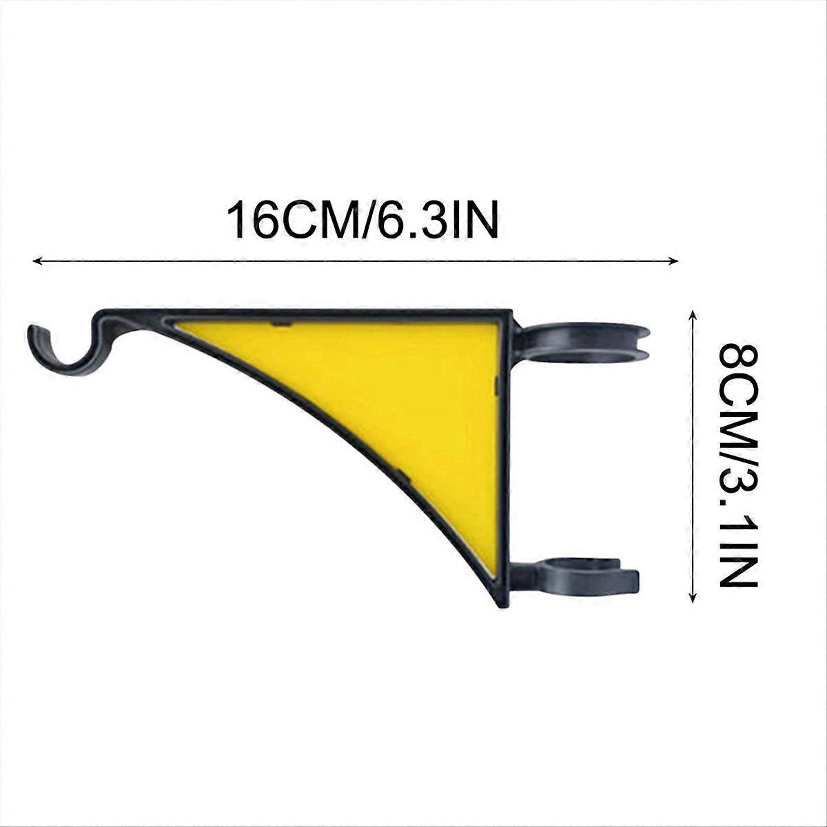 Κρεμάστρες για φυτά, 2 κρεμάστρες για στύλους φράχτη για ταΐστρες πουλιών, κίτρινες