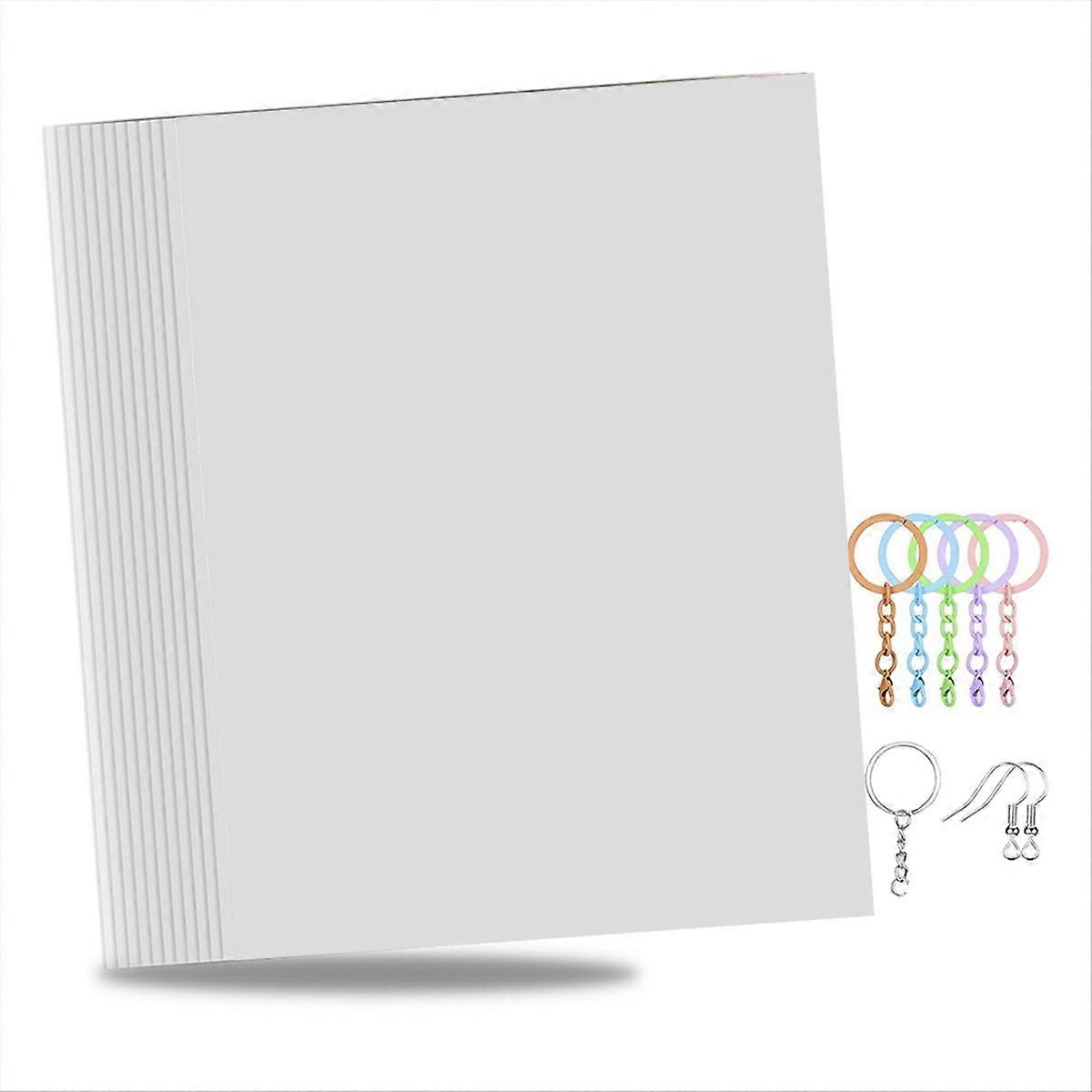 Printable Shrink Plastic Sheet Films Shrink Paper 15PCS