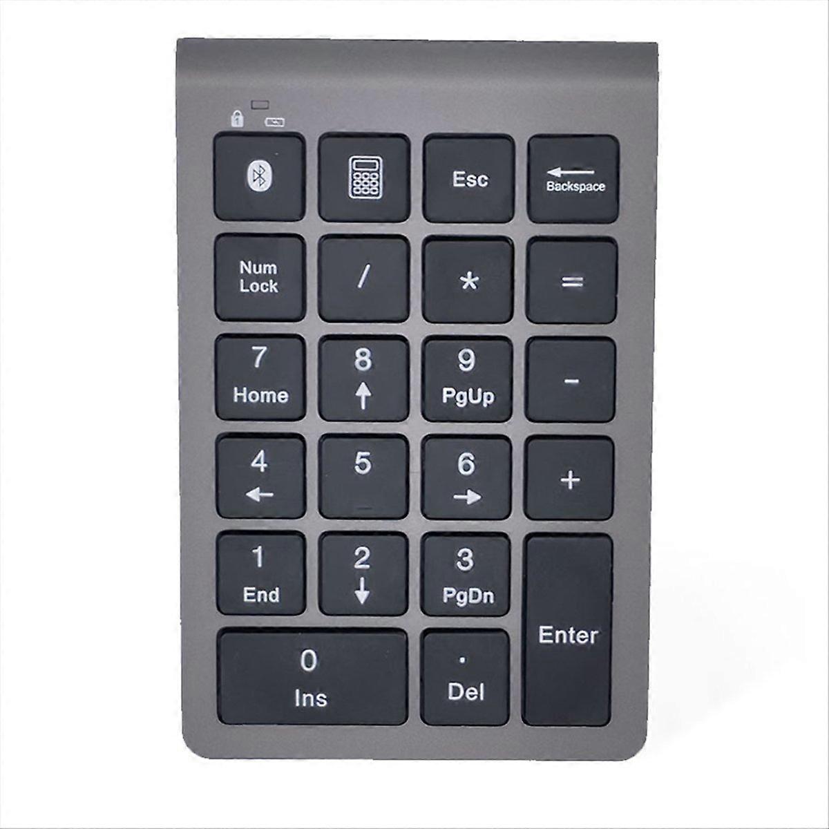 Bluetooth Number Pad Wireless & Wired USB Keypad 2-in-1