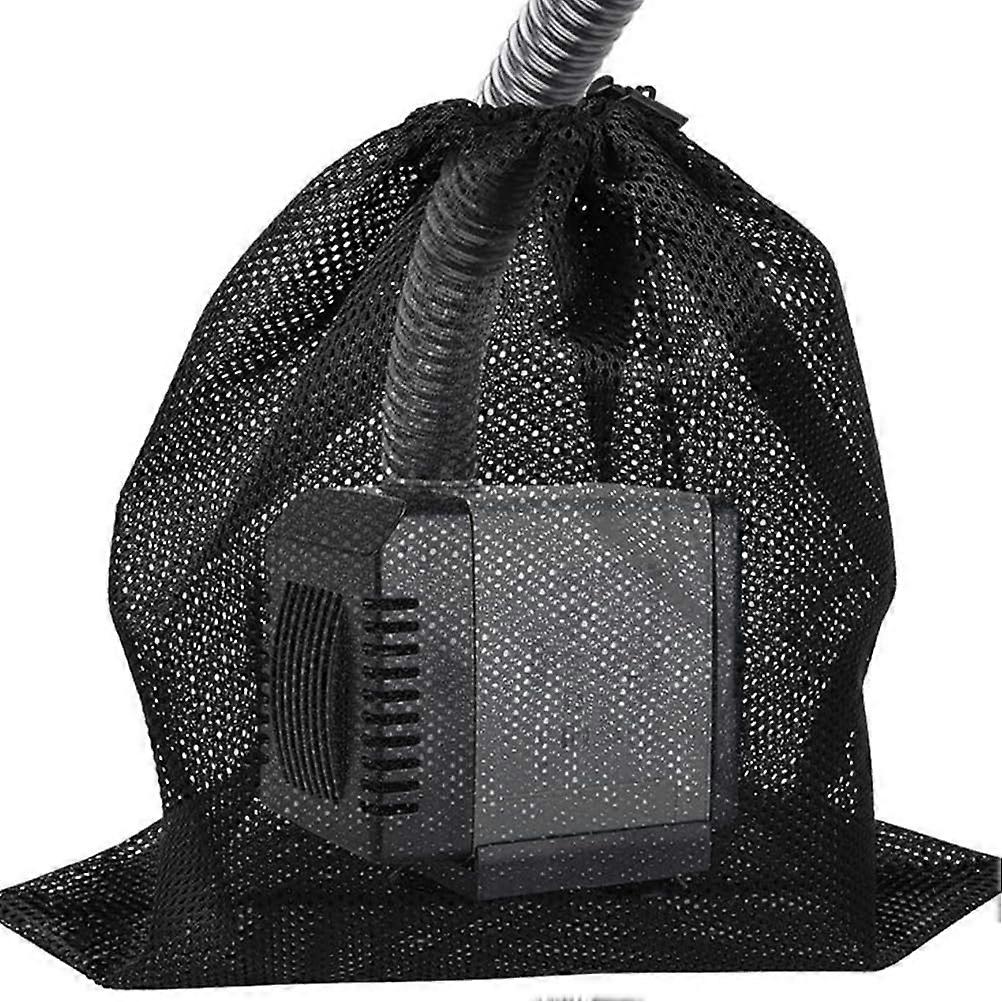 2pcs Polyester Pool Pump Filter Bag 31x41cm Black Large Mesh Pond Pump Debris Barrier Reusable