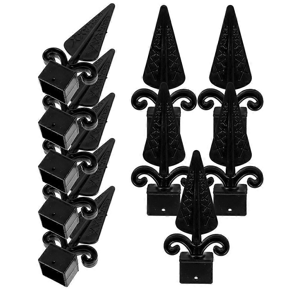 Black Plastic Fence Finials for Decor Sturdy and Scratchproof with Unique Design 20 Pieces