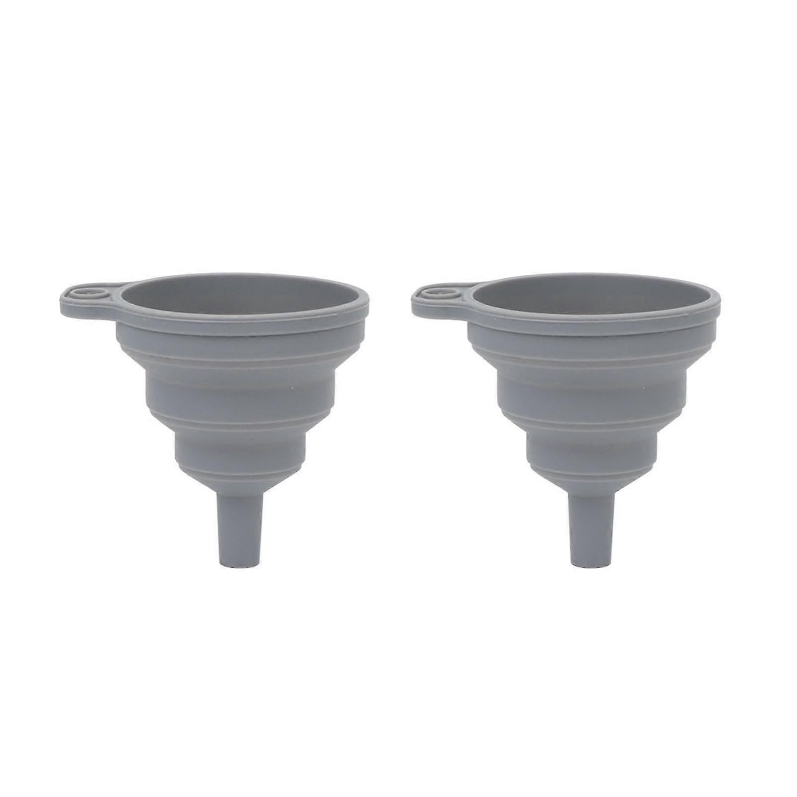 Silicone Funnel for Kitchen - 2Pcs Foldable Heat Resistant Oil Funnels