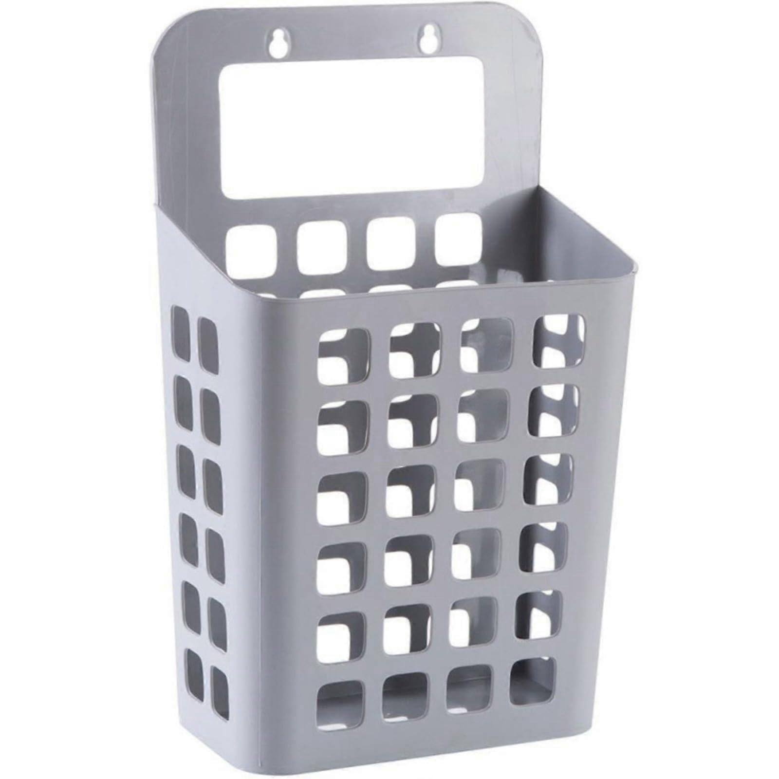 Foldable Laundry Basket with Hooks Wall Hanging SpaceSaving Hamper for Bathroom Travel Camping Gray