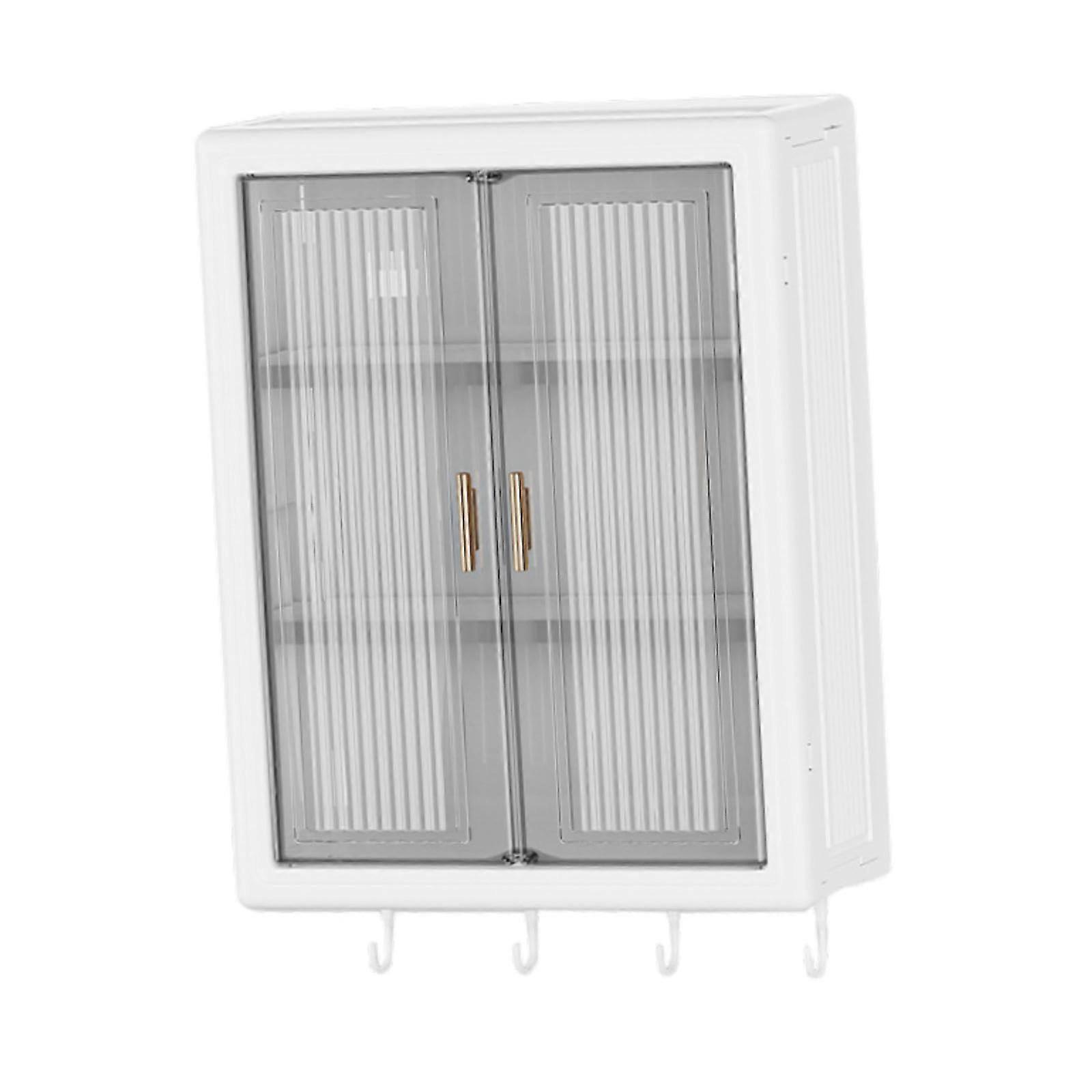 Wall Mounted Bathroom Cabinet with MultiLayer Storage Shelf and SpaceSaving Cosmetic Organizer