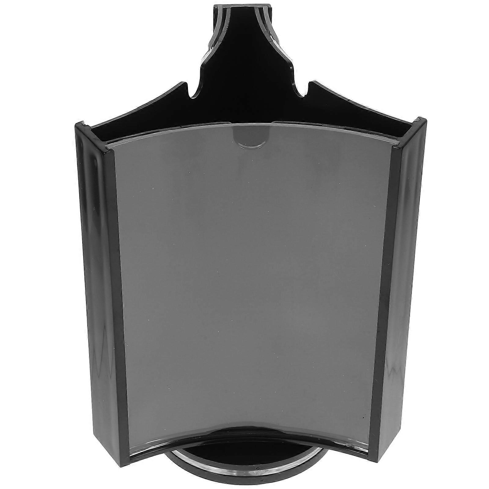 Rotating Acrylic Menu Holder for Display Black Stand Tabletop