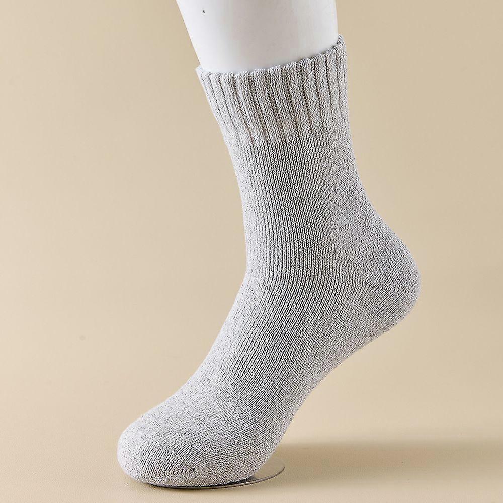 Autumn and winter men's mid-tube socks with fleece and thick thermal socks, loop socks, cold-resistant and frost-proof socks