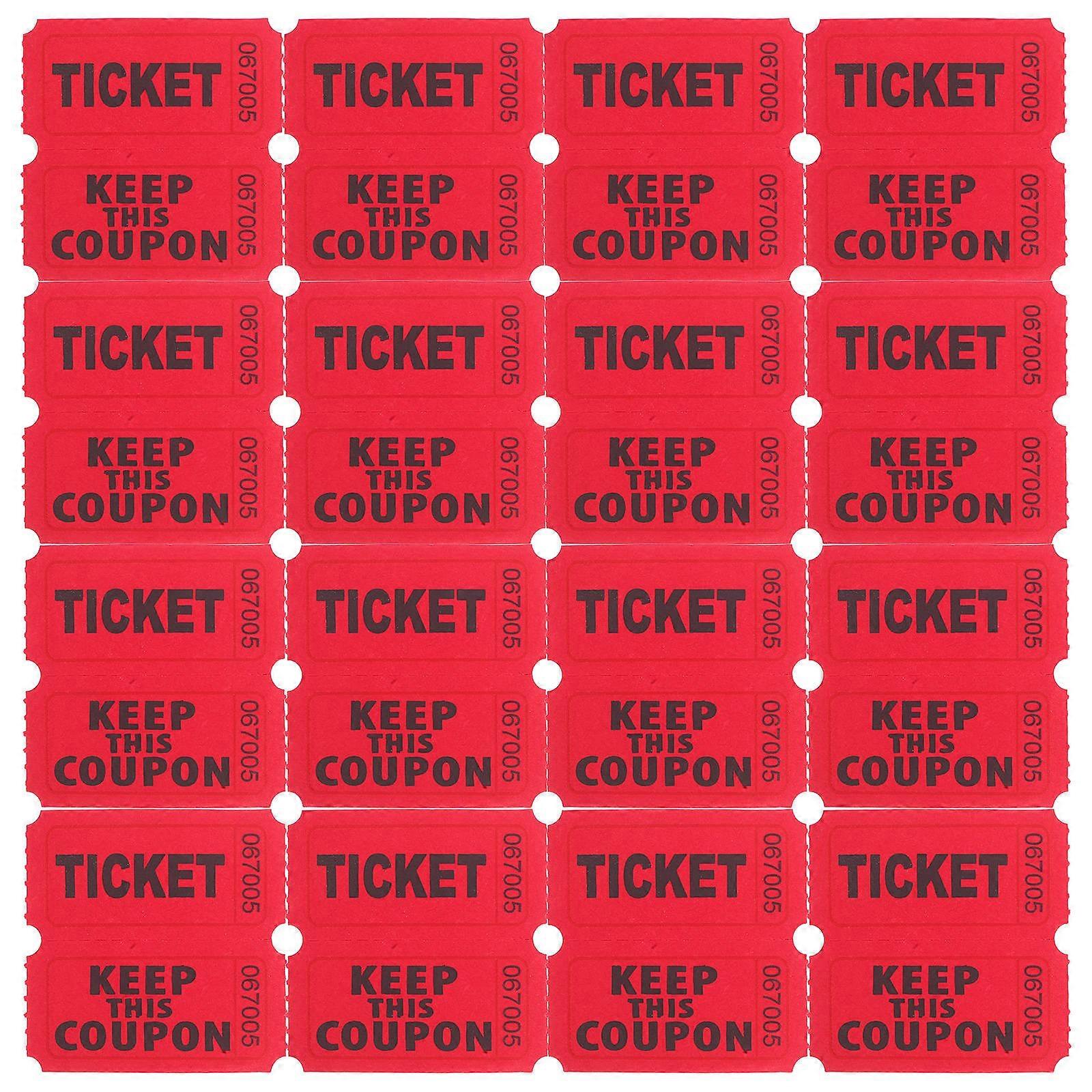 Raffle Ticket Roll for Auctions and Parties with Numbered Tickets 2000 Per Roll