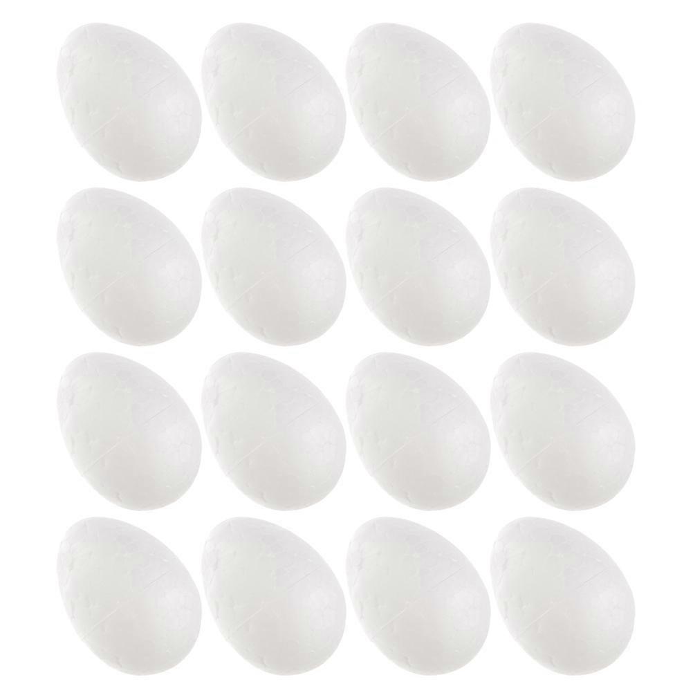 White Foam Eggs for Painting and Decorating 60pcs Perfect for Easter DIY Crafts and Creative