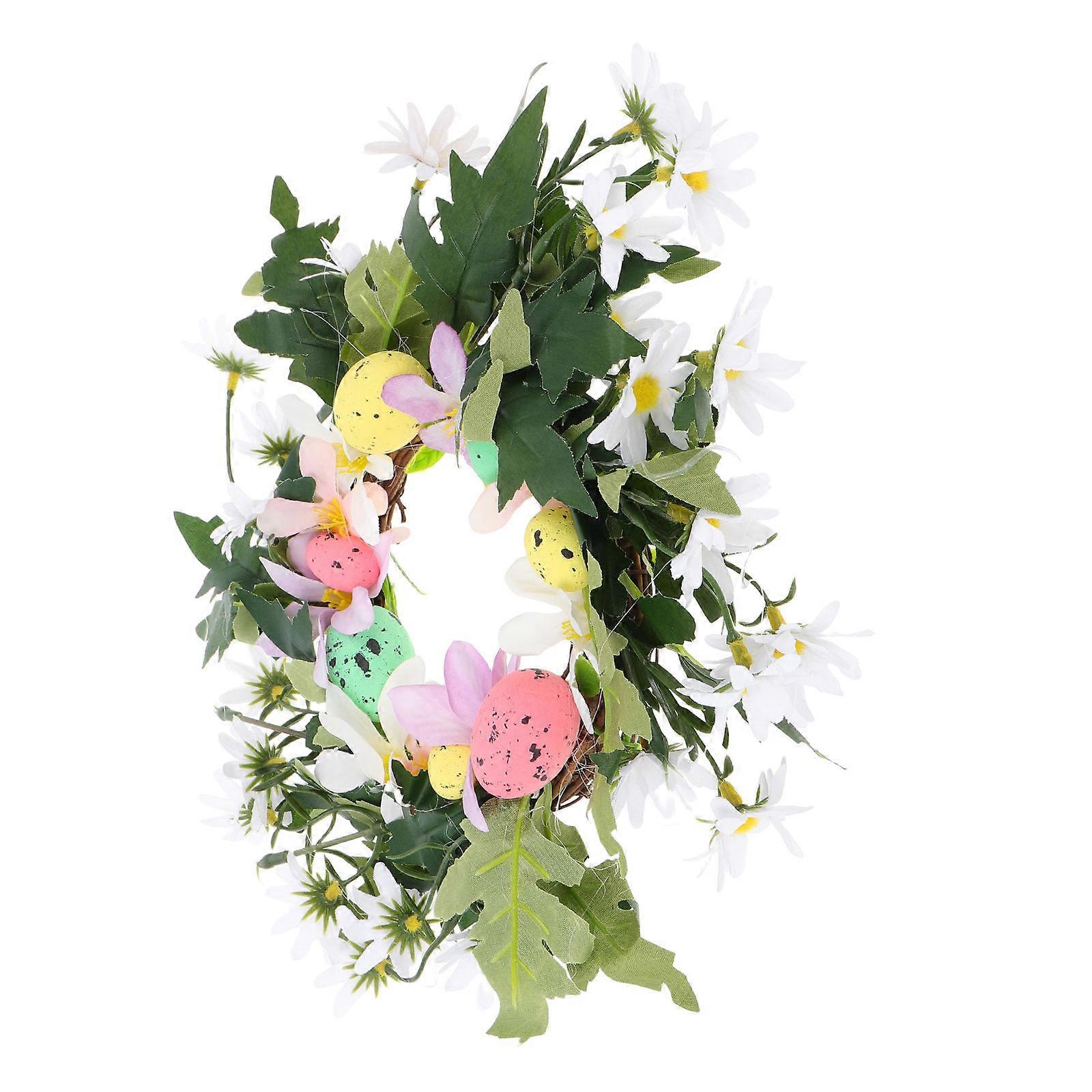 Spring Easter Egg Decoration Wreath for Home Door Hanging