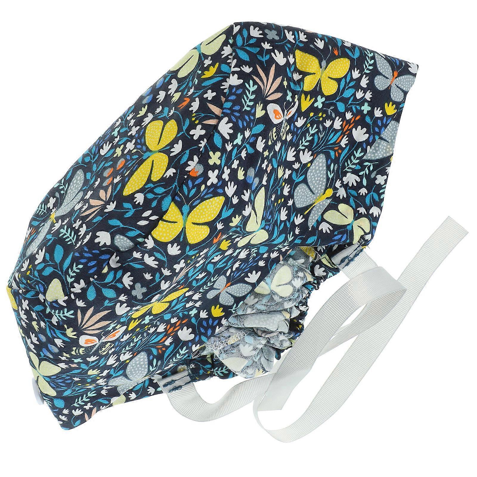 Cotton Bouffant Hat Working Cap for Home Use Practical Tie Back Style