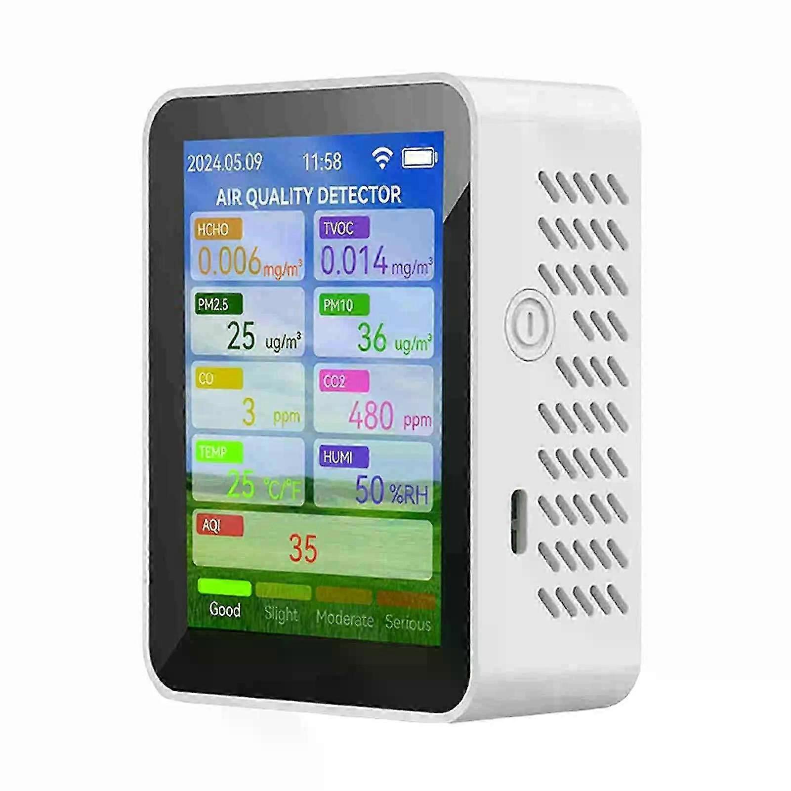 Multifunctional Air Quality Detector PM25 CO CO2 Temperature Humidity Air Quality Monitor Tuya Wifi CO2 Detect Meter Tester