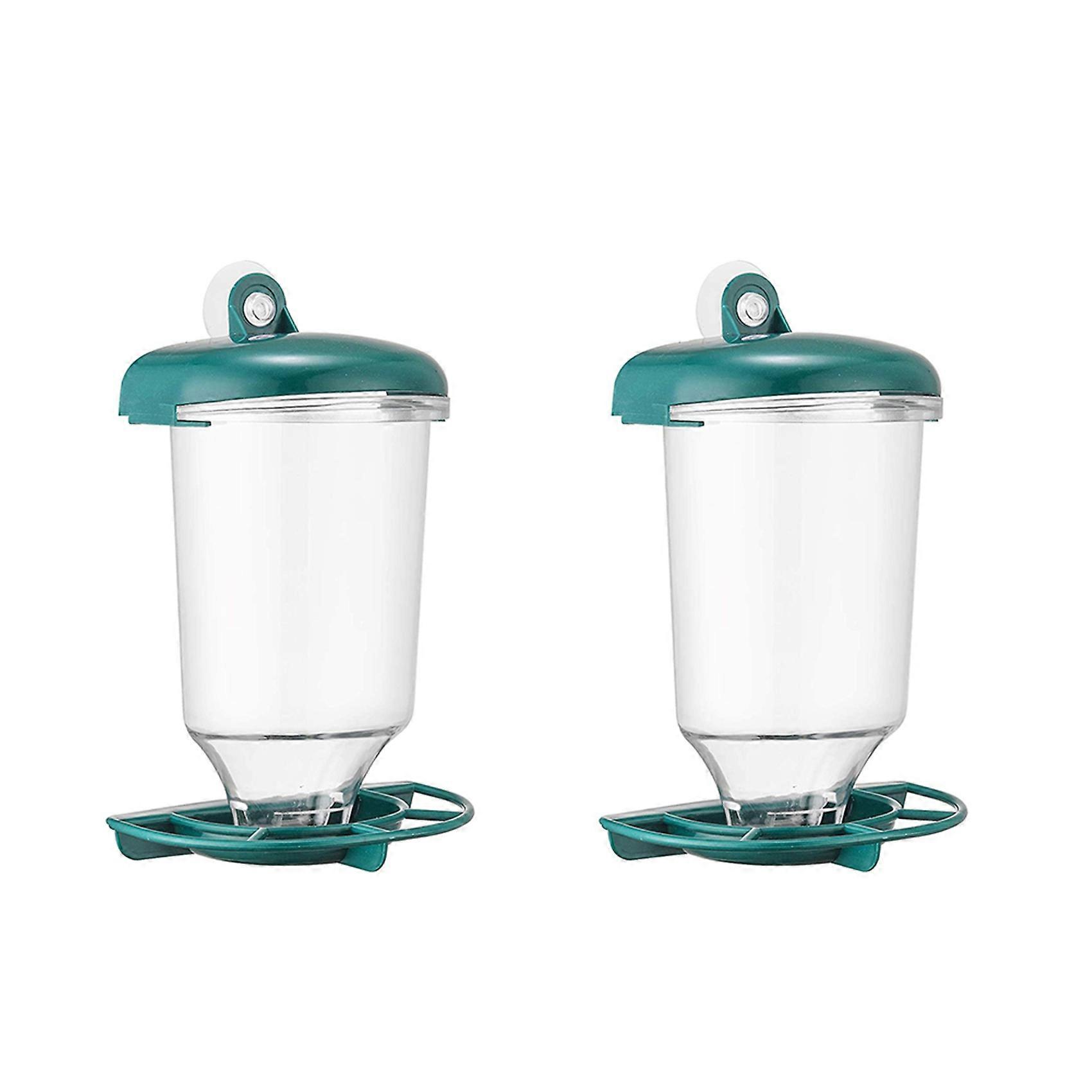 2X Window Bird Feeder with Strong Suction Cup, Removable Hanging Wild Bird Feeder