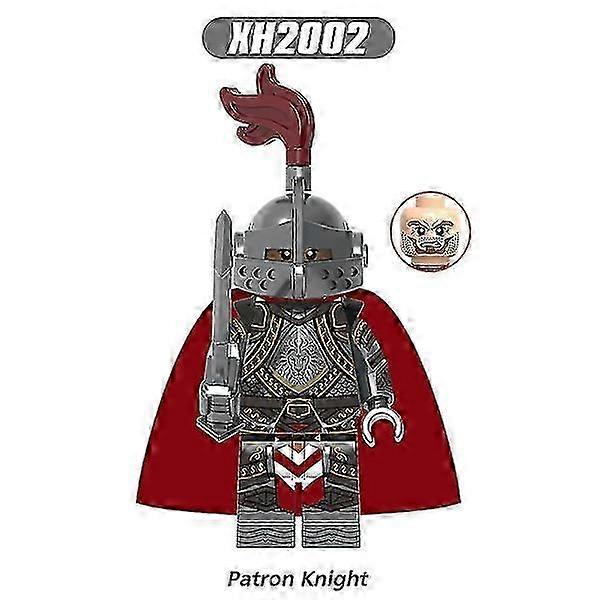 8 pz/set Cavaliere medievale Action Figures Building Blocks Battle Priest Patron Knight Assemblaggio di minifigure Giocattoli
