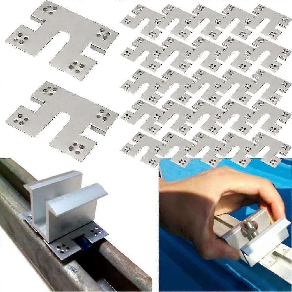 Ground Lug Washer Clips 50 Count for Solar Panel Installation, Durable Metal, 1-Inch Size, Compatible with Various Systems