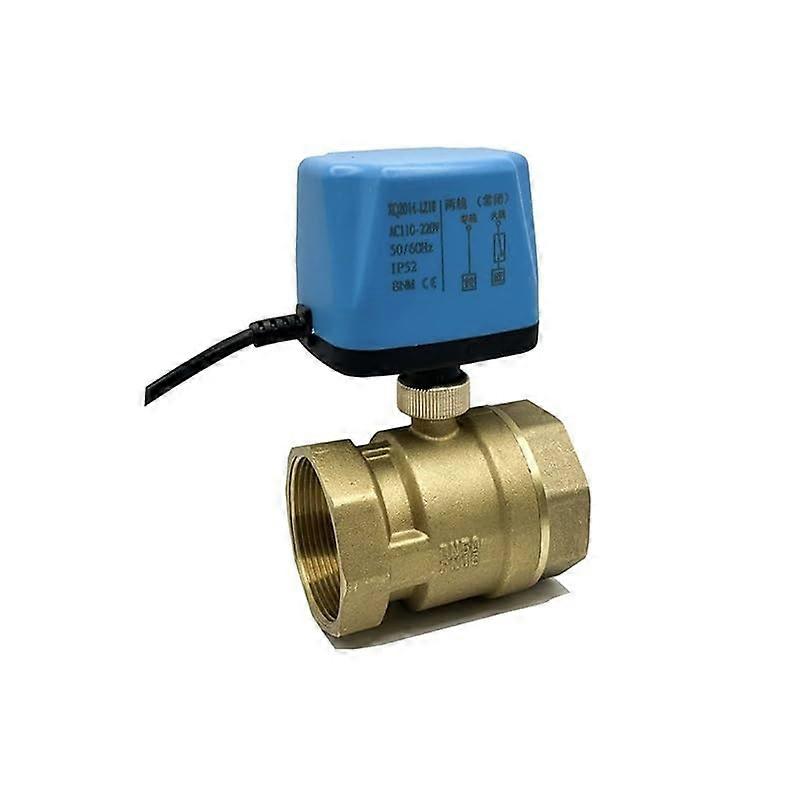 2 Inch 220V Normally Closed 2Way Motorized Brass Ball Valve for Quick ShutOff and Water Control