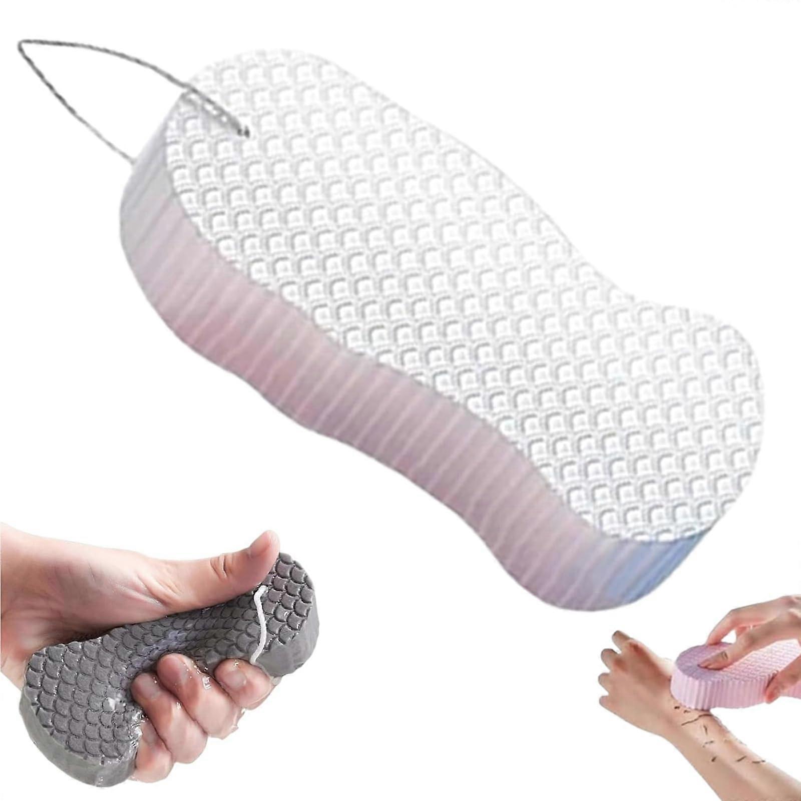 Exfoliating Bath Sponge 3D Soft Body Scrubber for Gentle Daily Exfoliation and Sensitive Skin