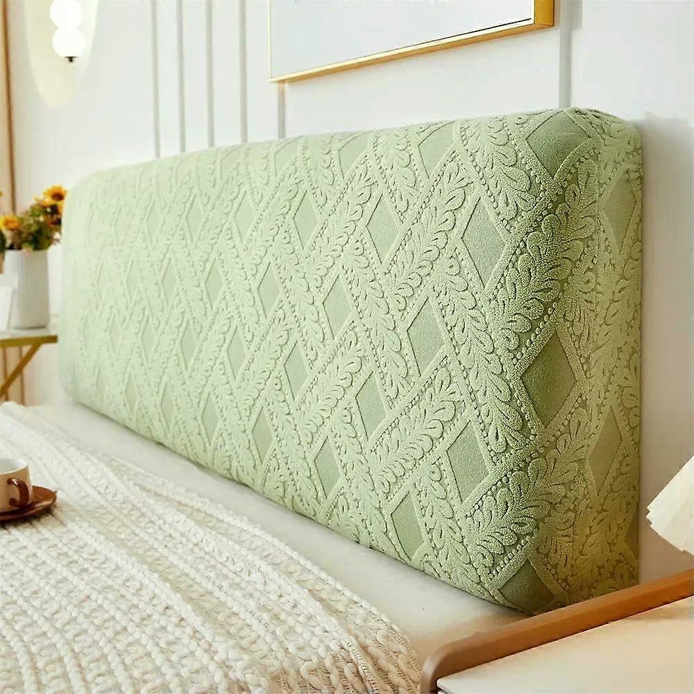 Luxurious Quilted Plush Headboard Cover Dustproof Stretch Jacquard Protector 150x50cm