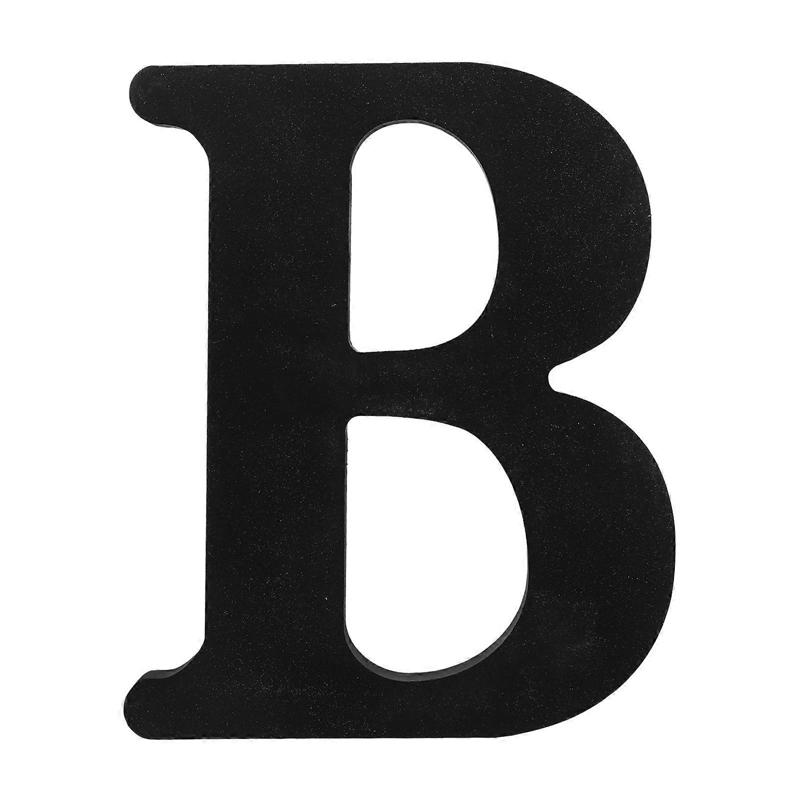 Black Wooden Letters for Wall and Alphabet Blocks for Home Craft Projects Initial Letter Decor