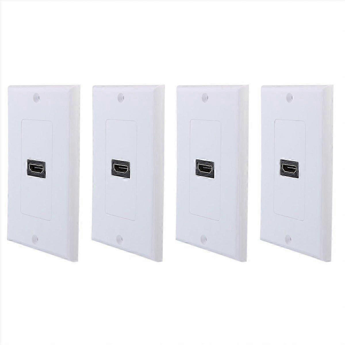 1-Port Wall Panel Cover Coupler Outlet 3D 1080P White Fast