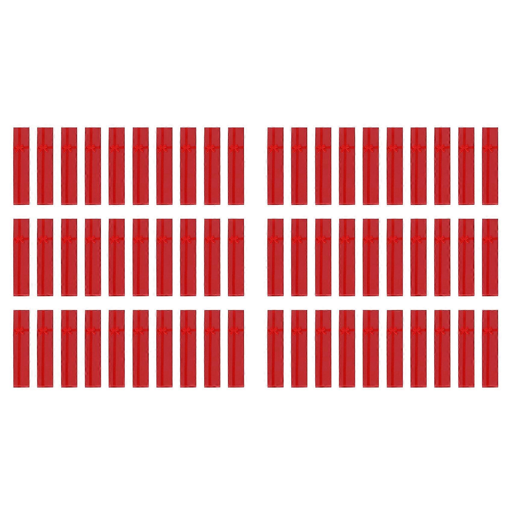 60 x Elegant Luxury Gift Boxes Long Rectangular for Jewelry Presentation Necklaces