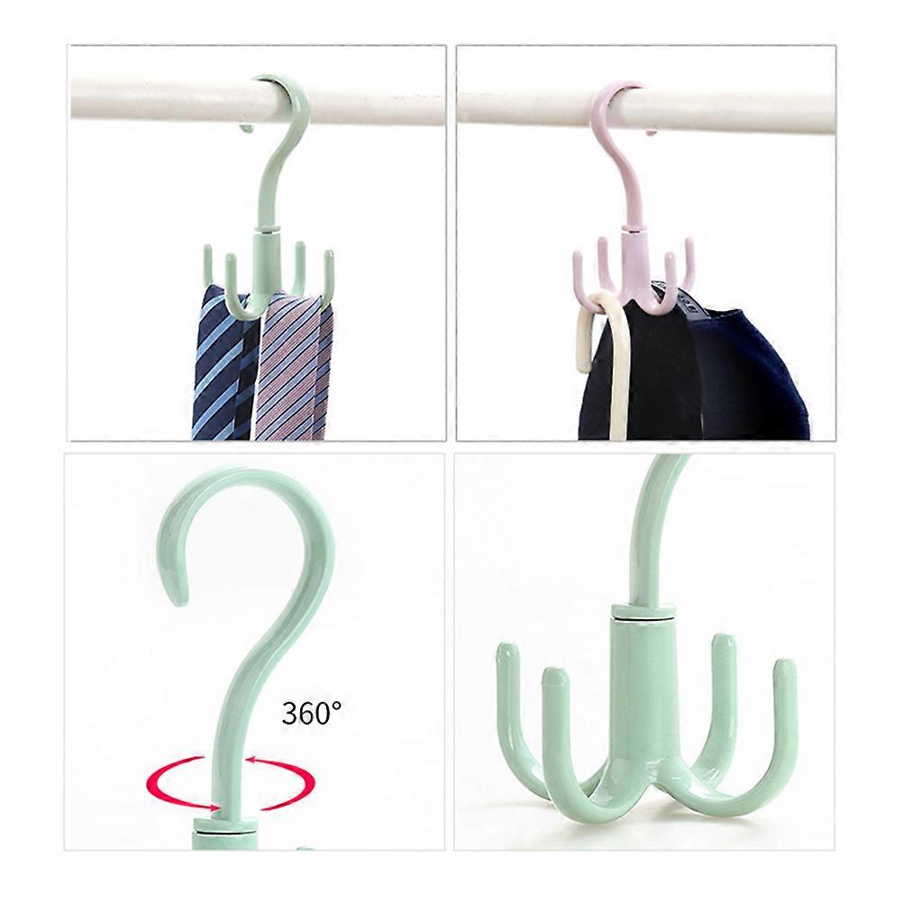 Multifunction Rotatable Hooks 3Pcs Four Claw Hanging Hooks for Organizing