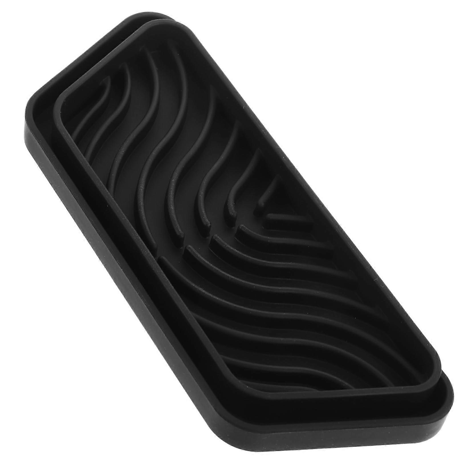 Silicone Refrigerator Drip Tray Leak Prevention Flexible Cuttable Easy Clean Black for Fridge