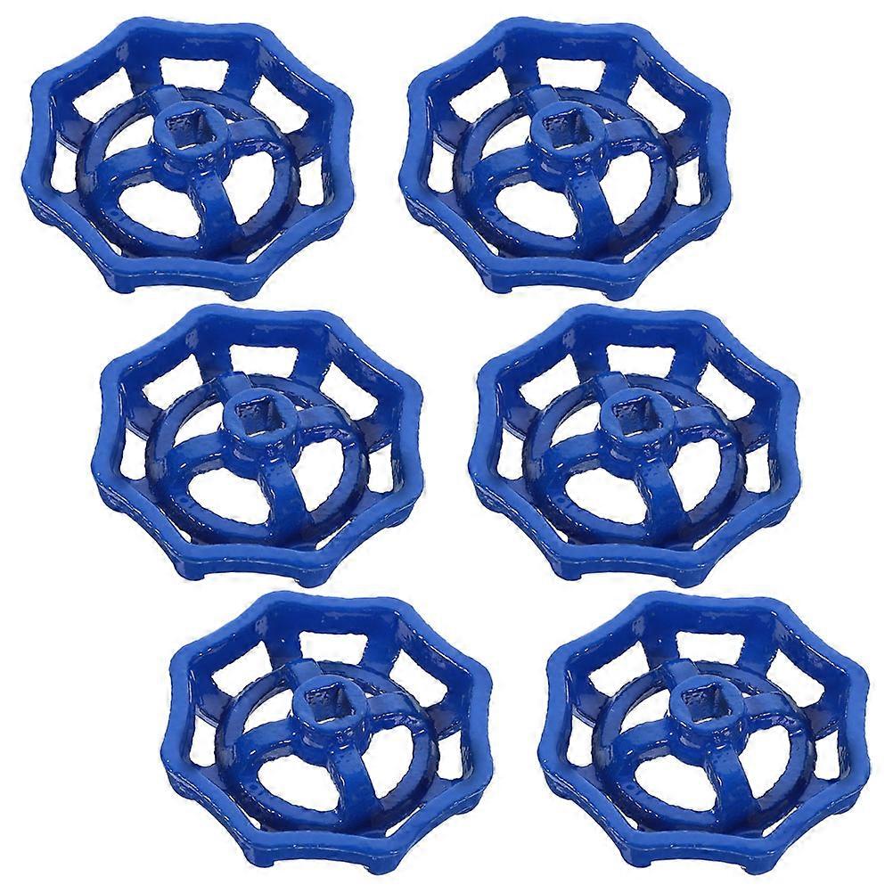 Water Valve Handle Metal Round Wheel Spigot Handle Replacement 6Pcs