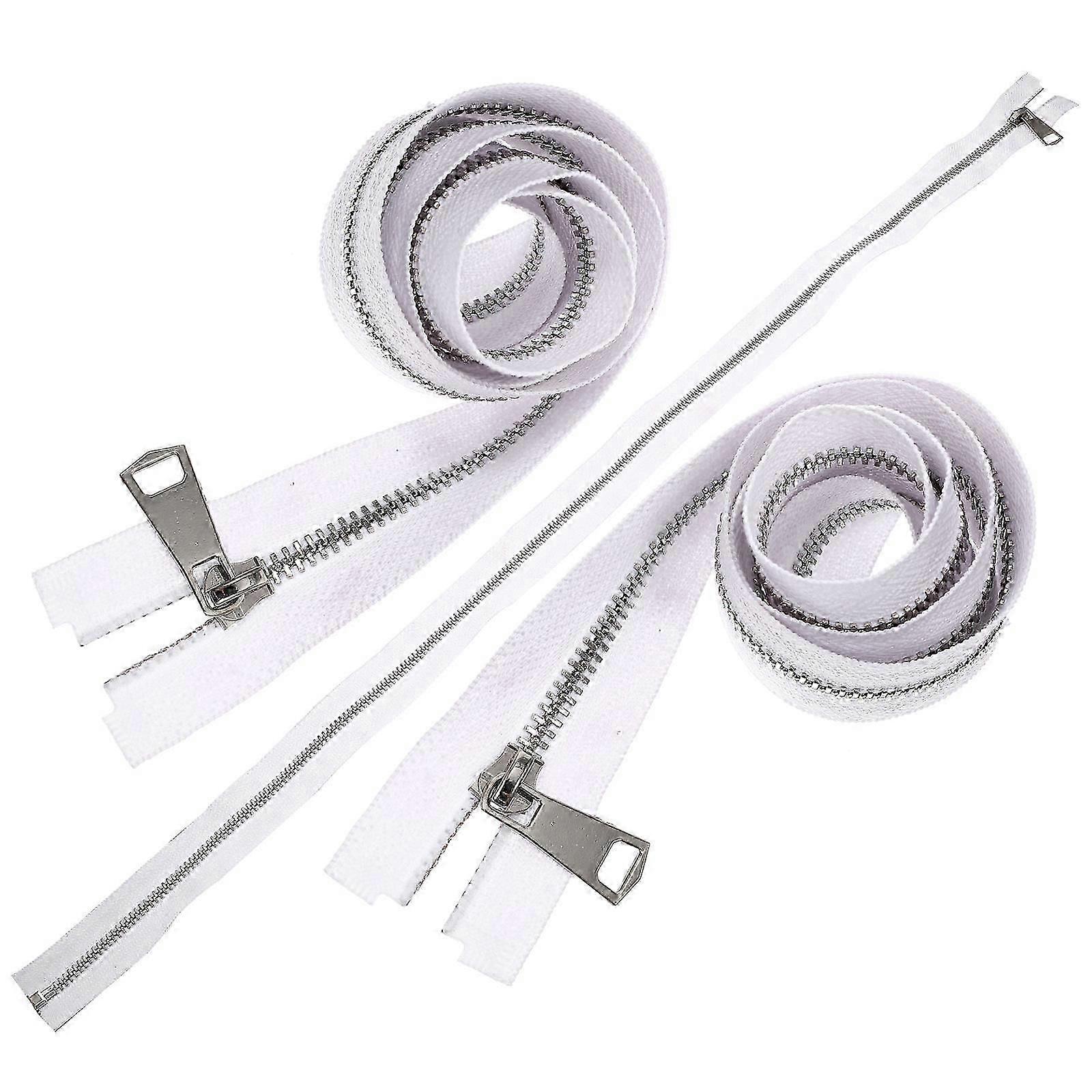 Sewing Zippers White Zipper Strap for Replace Use 12Pcs
