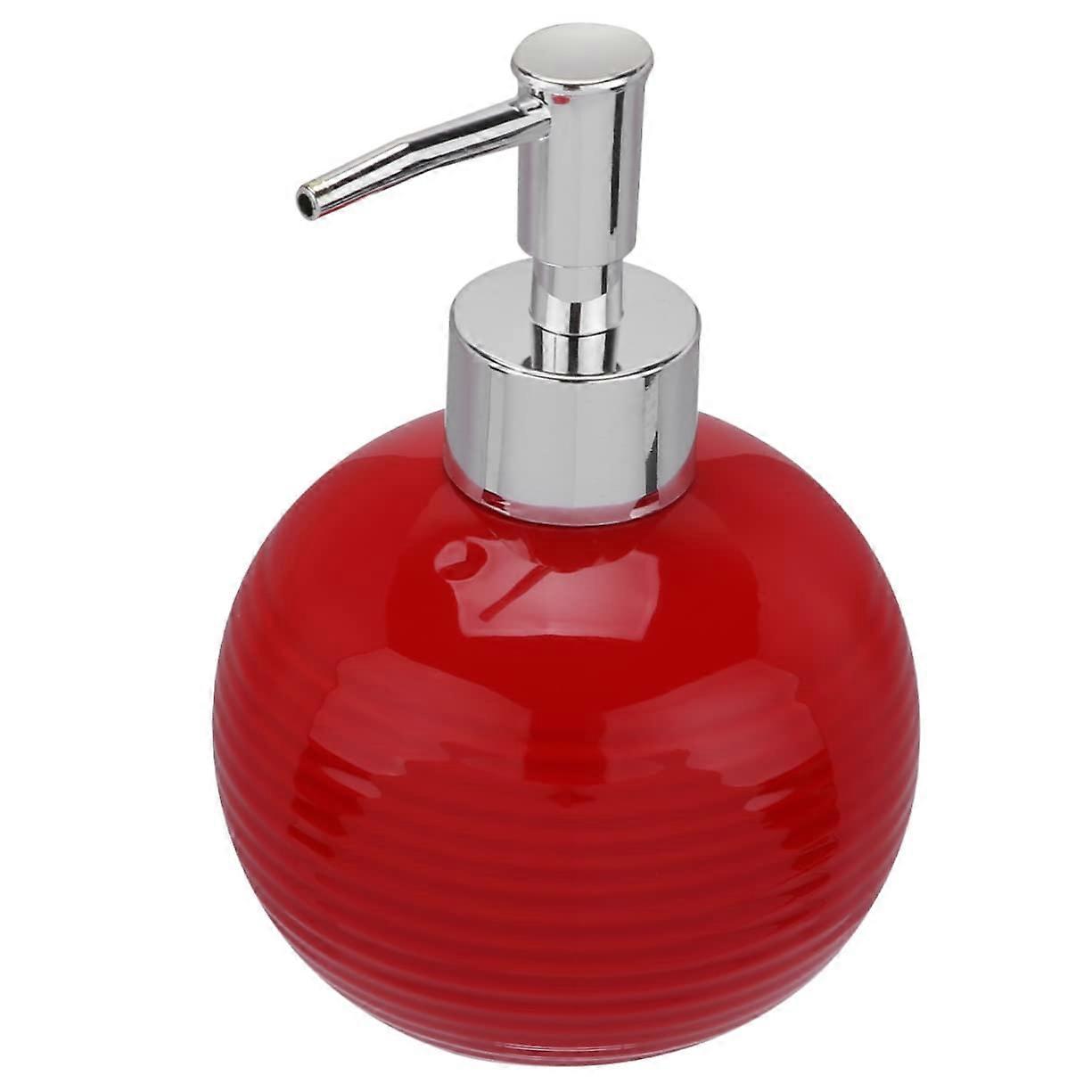 Ceramic Lotion Dispenser with Refillable Pump for Easy Liquid Soap Dispensing in Bathroom
